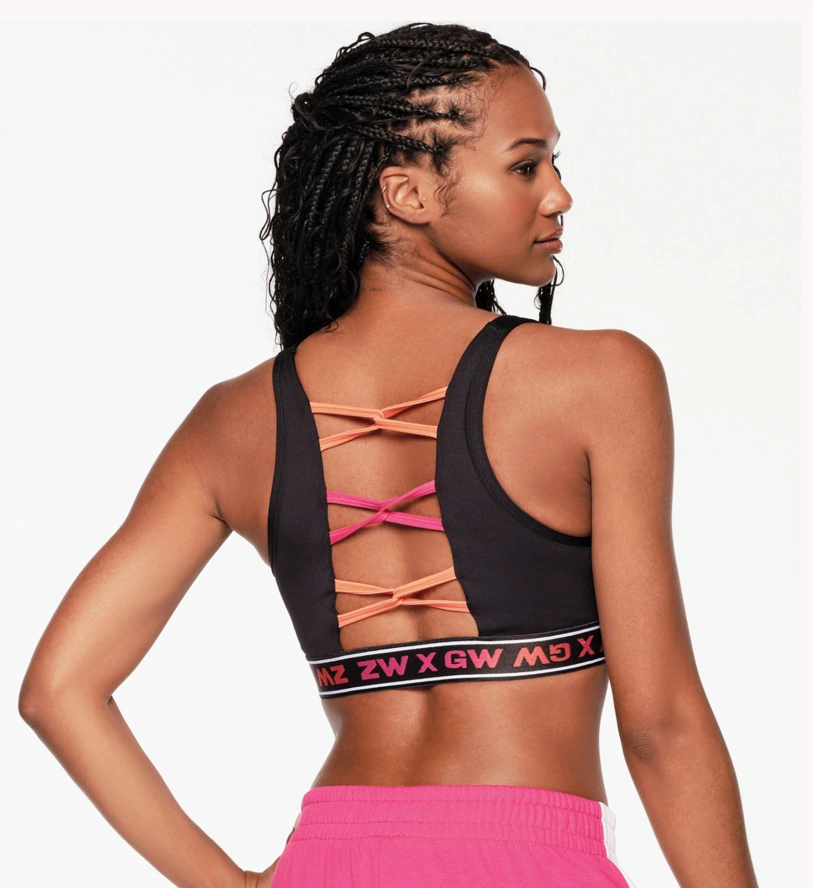 ZW X GW Strappy Back V-Bra טופ זומבה