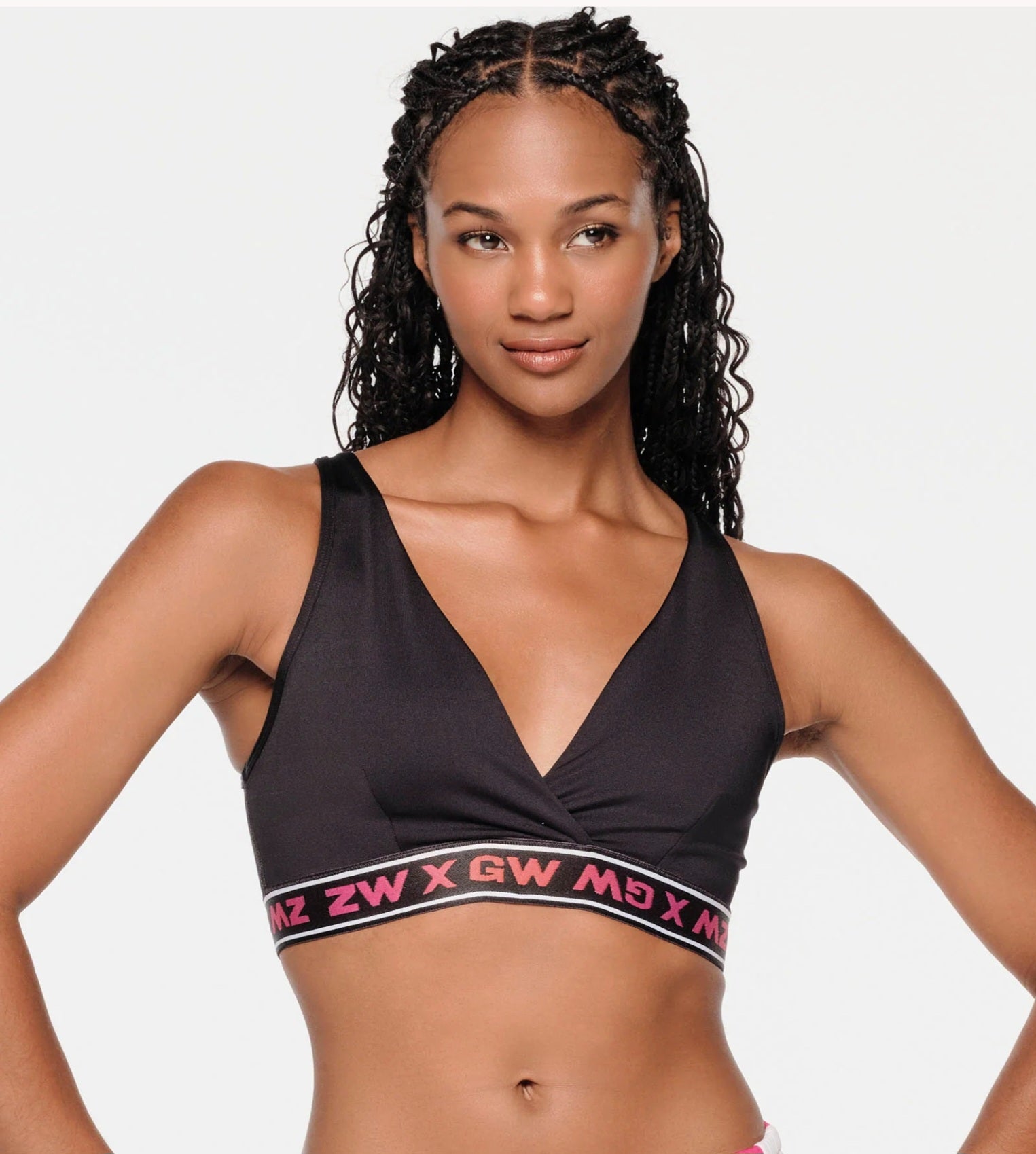 ZW X GW Strappy Back V-Bra טופ זומבה