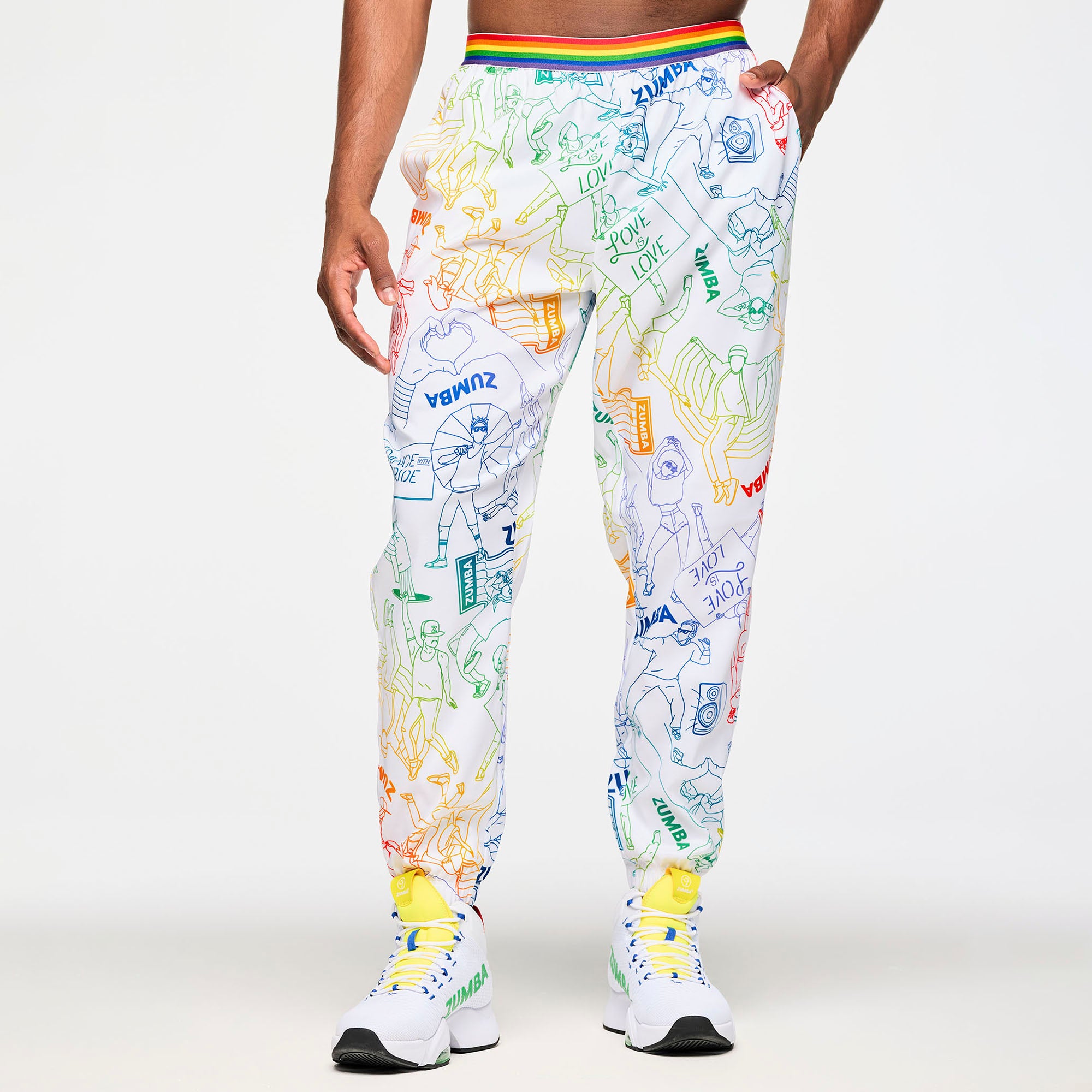 Zumba Elastic Waistband Slouch Woven Pants מכנס יוניסקס מקושקש זומבה -