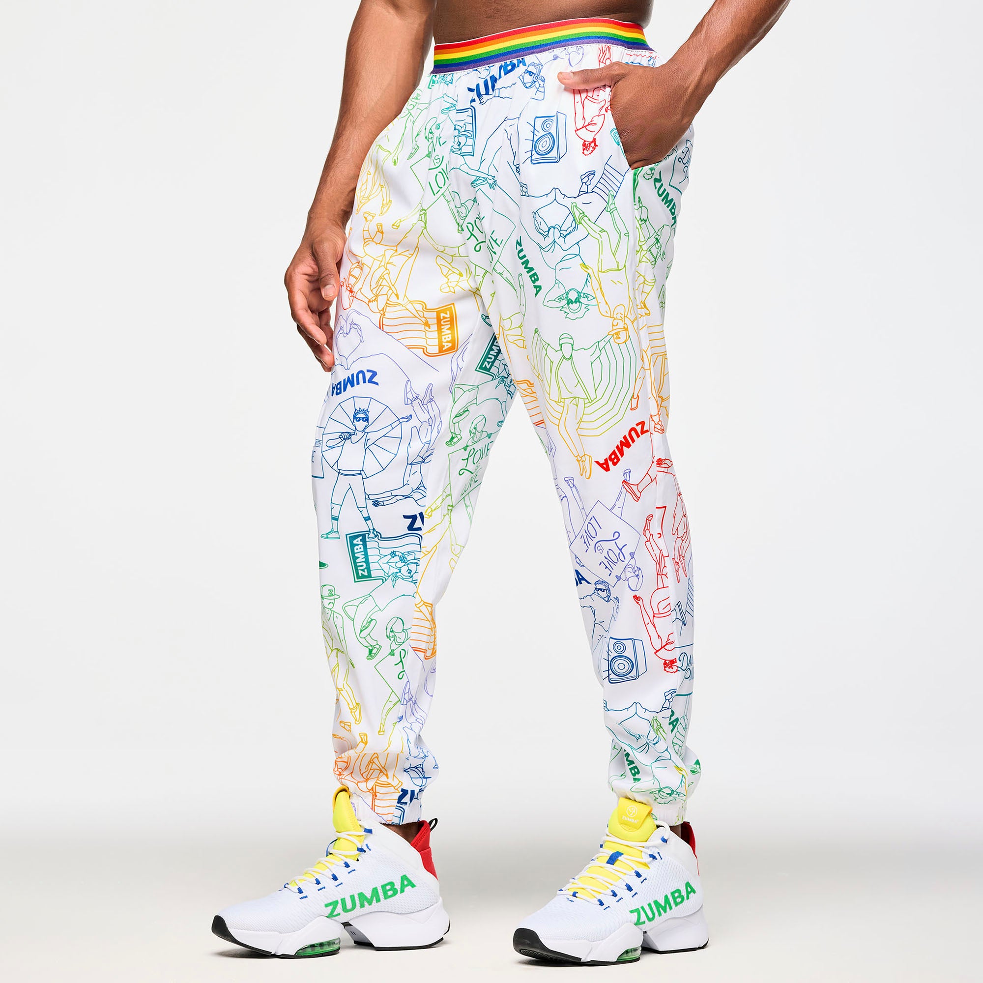 Zumba Elastic Waistband Slouch Woven Pants מכנס יוניסקס מקושקש זומבה -