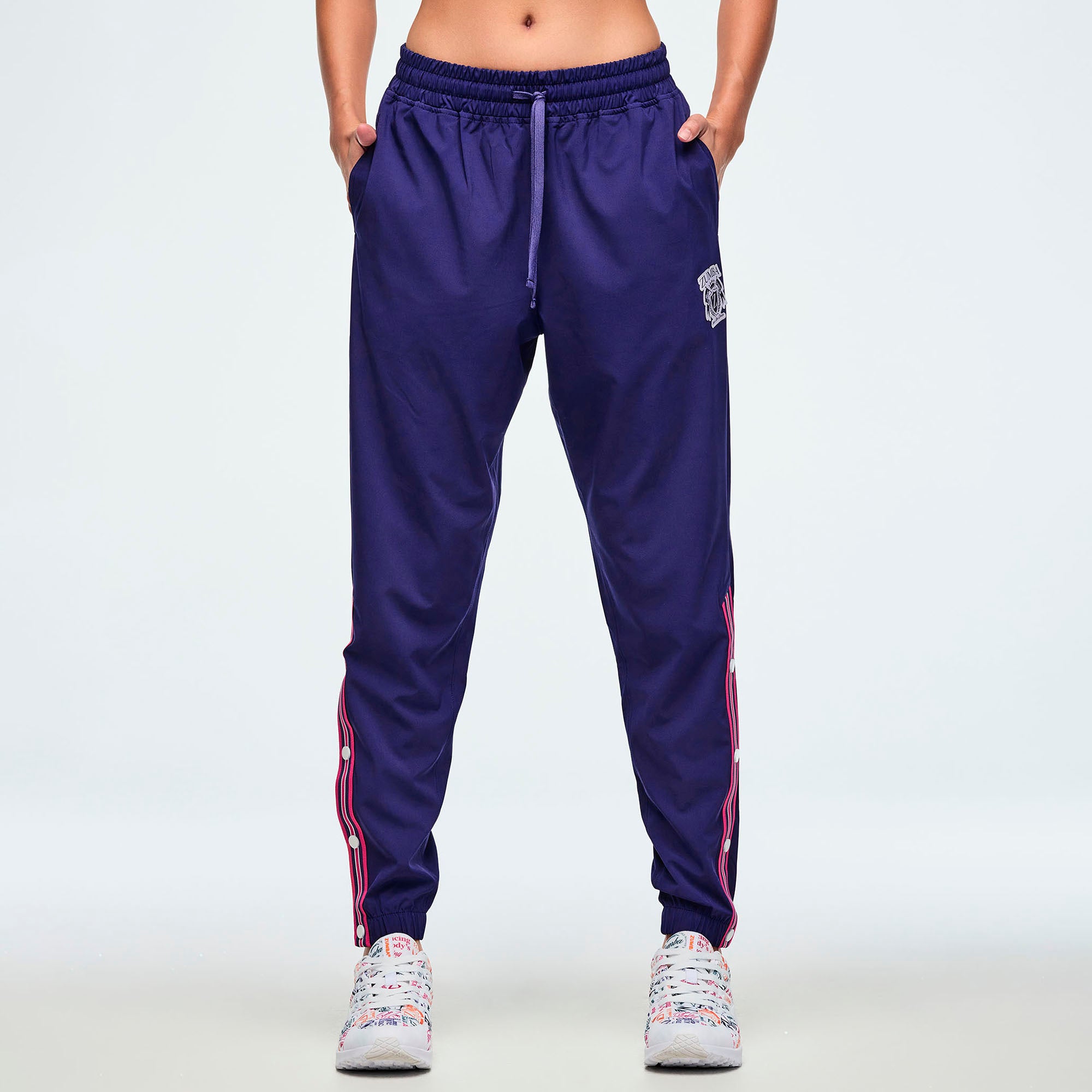 Class of 2001 Woven Track Pants With Side Snaps מכנס טרנינג עם כפתורים זומבה