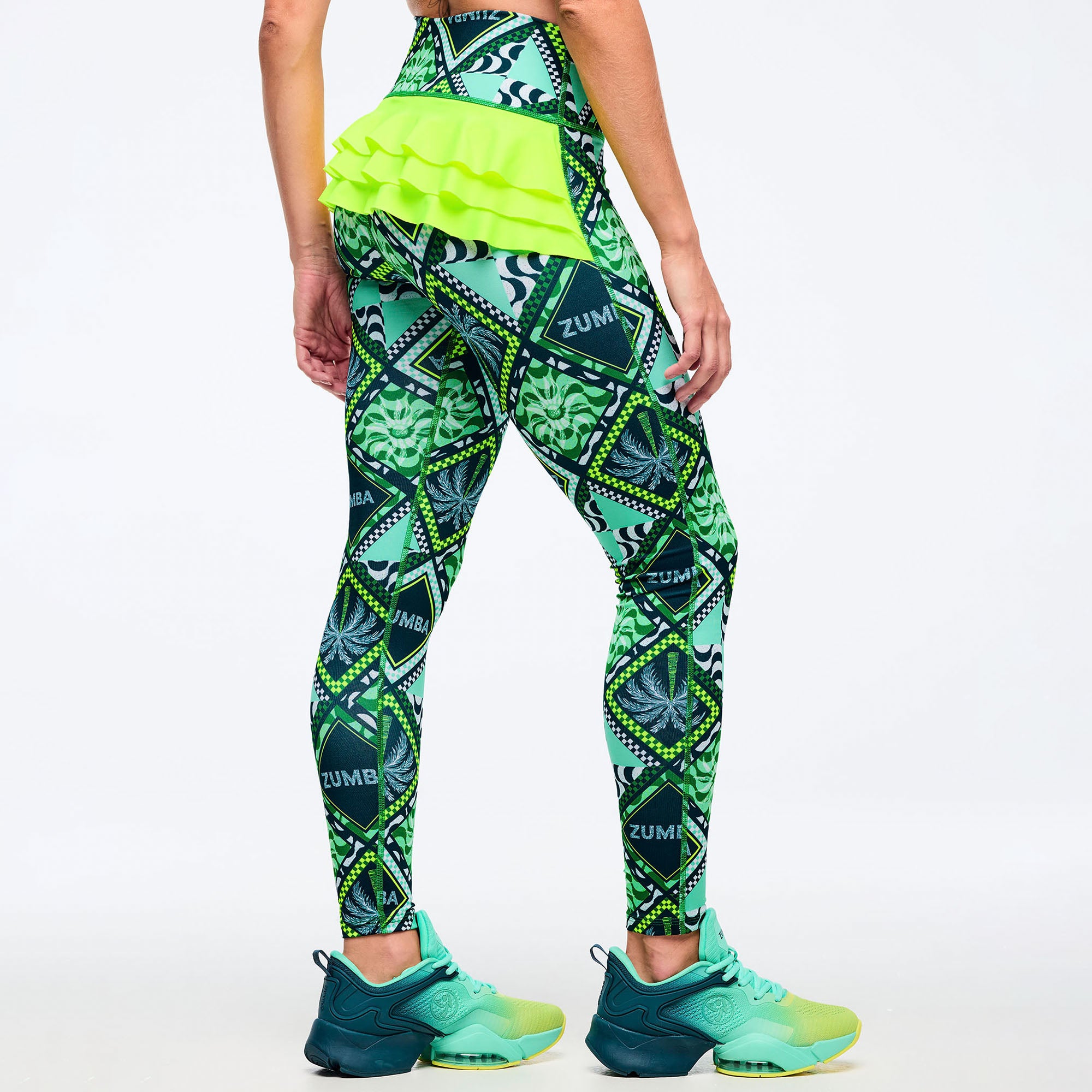 Latin Movement Z-Lift High Waisted Ruffle Back Ankle Leggings טייץ זומבה