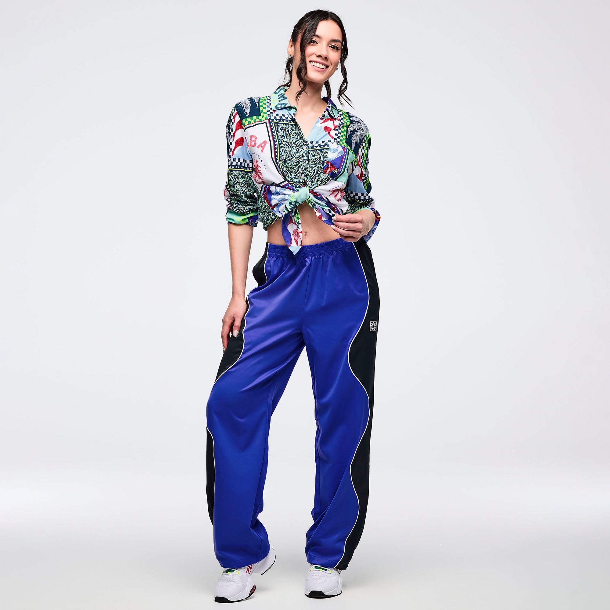 Latin Movement Wavy Track Pants - So Into Blue מכנס זומבה