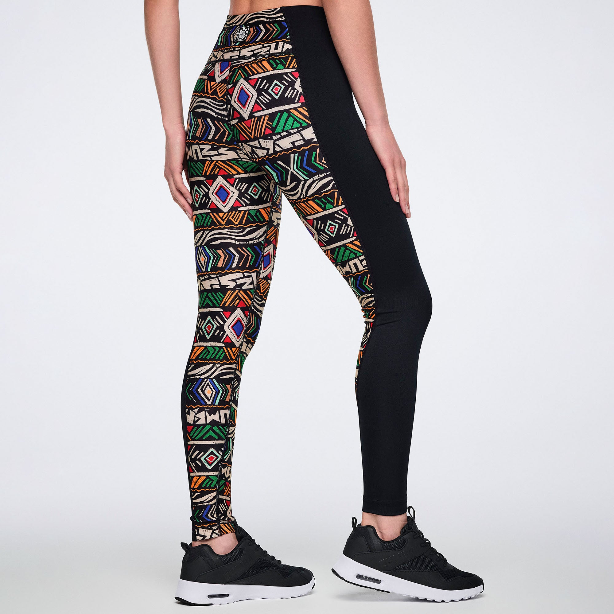 Wildbeat High Waisted Ankle Leggings - Tan/Orange טייץ זומבה