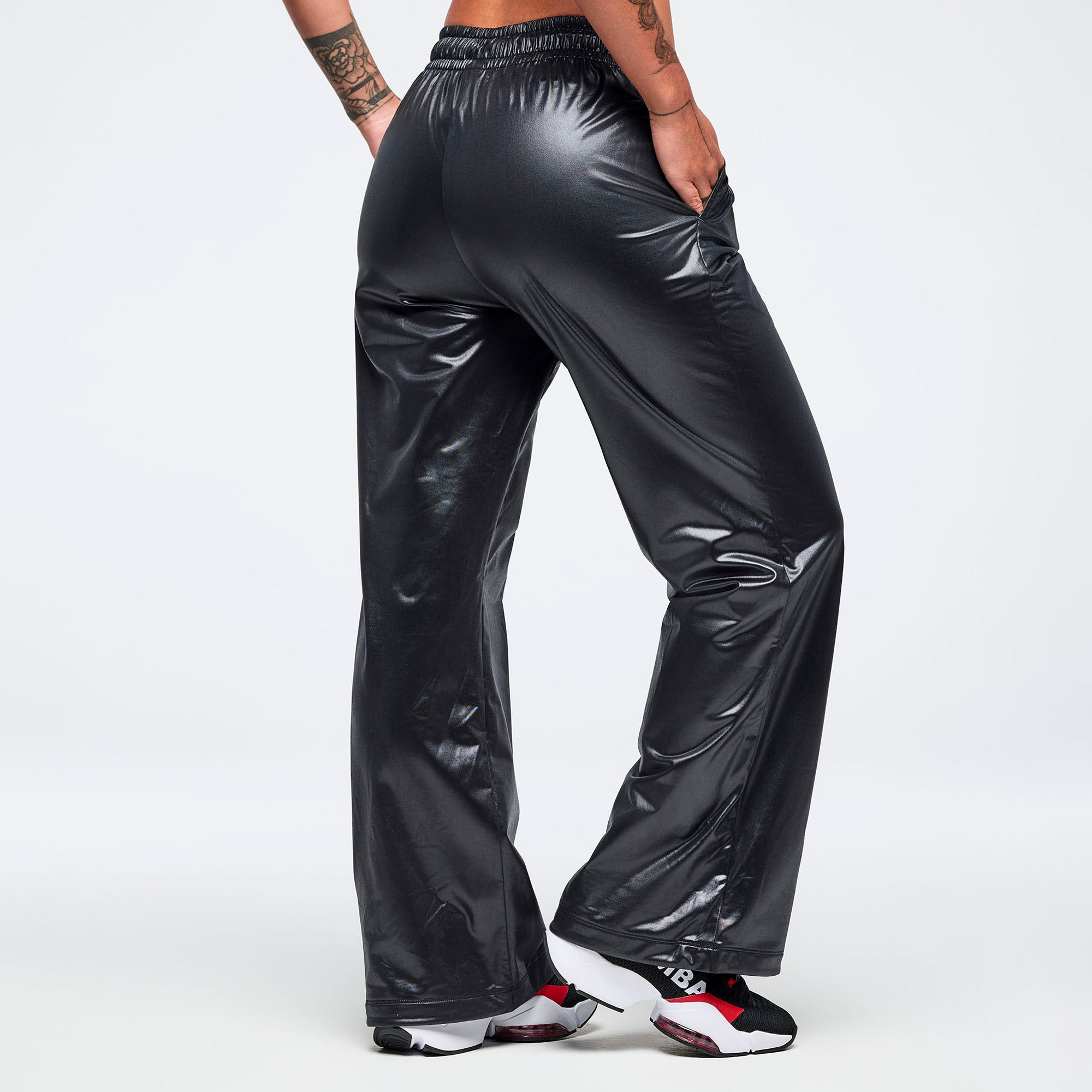 Eastern Flavor Wide Leg Track Pants-מכנס זומבה
