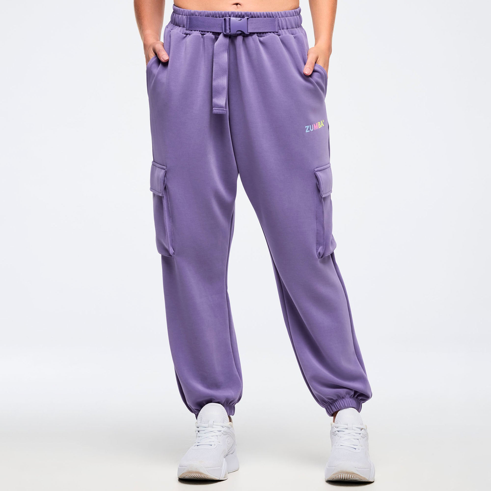 Pastel Modal Slouch Cargo Pants With Belt מכנס קרגו עם חגורה זומבה