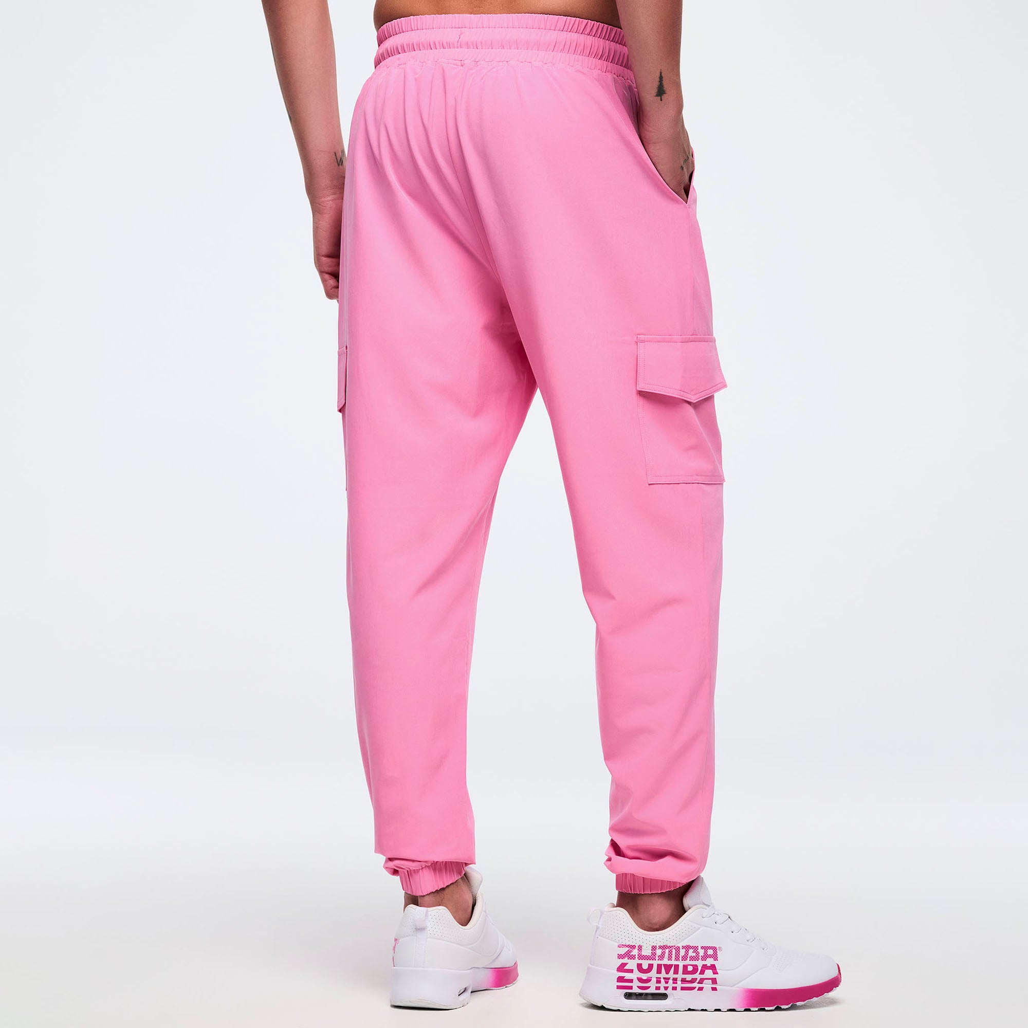 Pastel Woven Cargo Pants pink מכנס קרגו זומבה