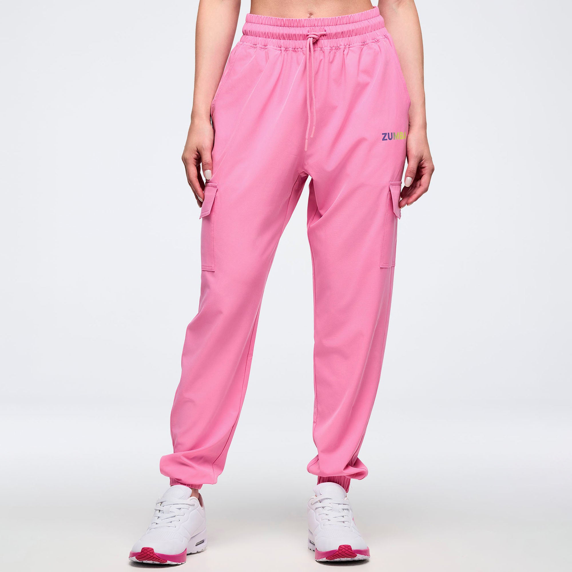 Pastel Woven Cargo Pants pink מכנס קרגו זומבה
