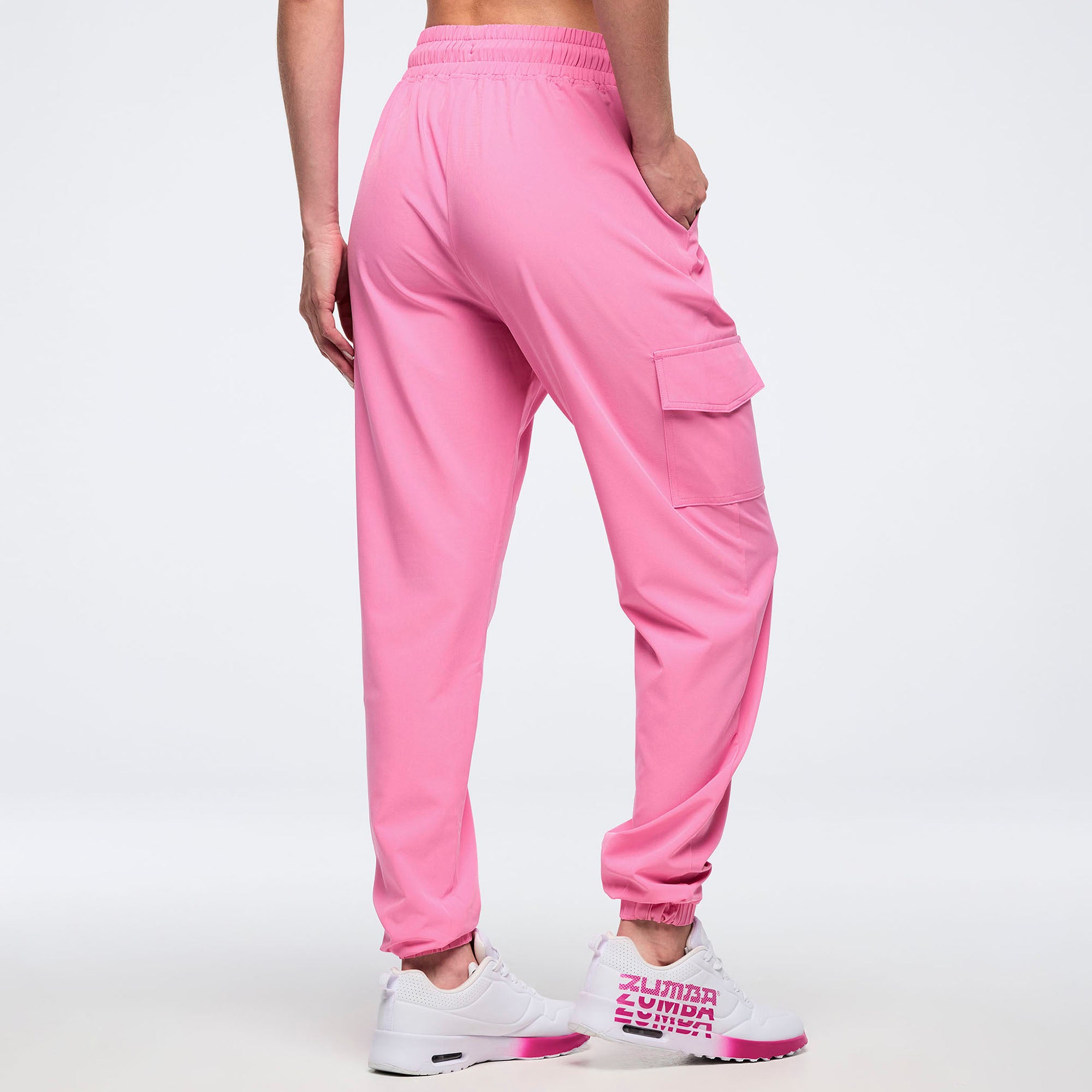 Pastel Woven Cargo Pants pink מכנס קרגו זומבה