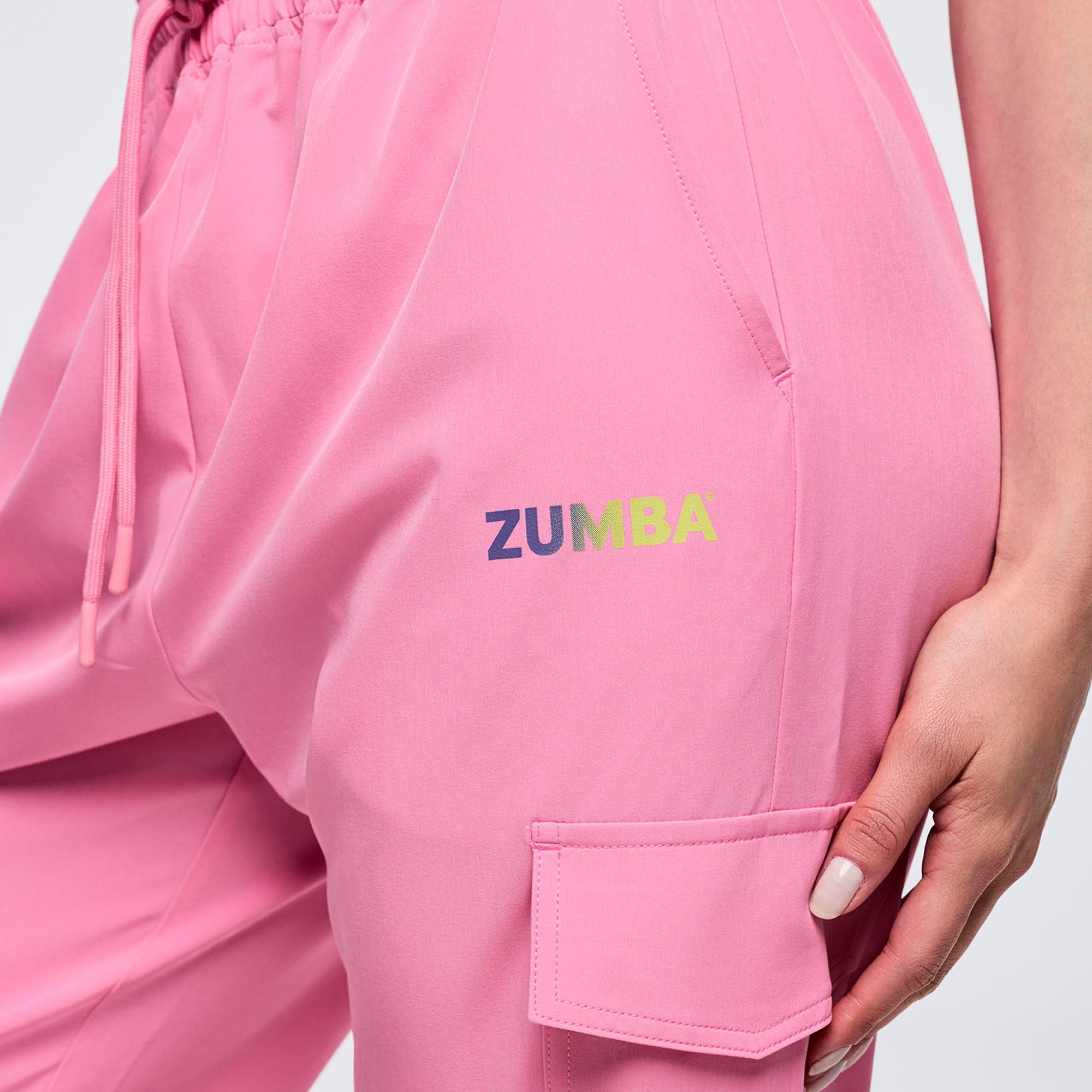 Pastel Woven Cargo Pants pink מכנס קרגו זומבה