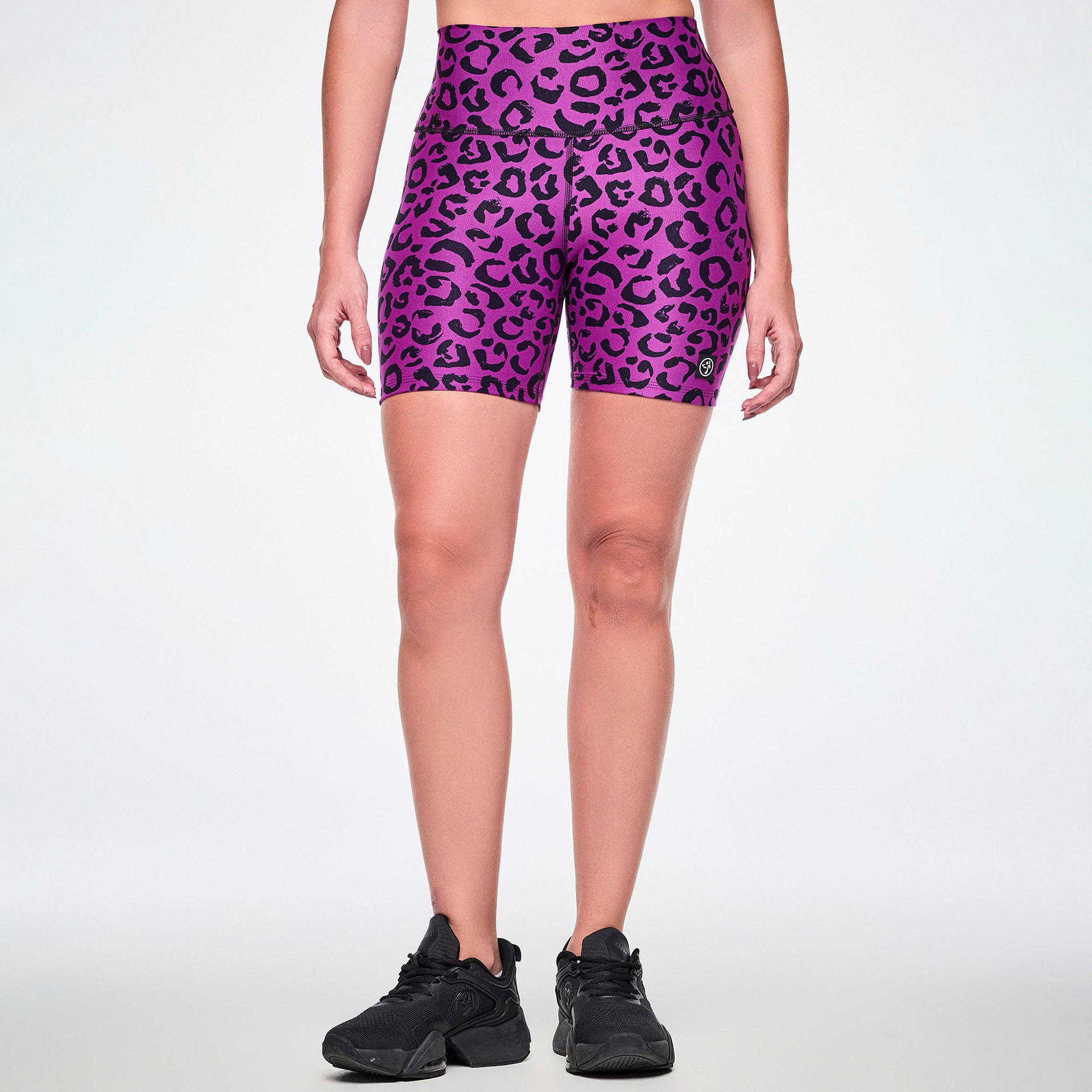 Ultrabright High Waisted Biker Shorts - Cheetah