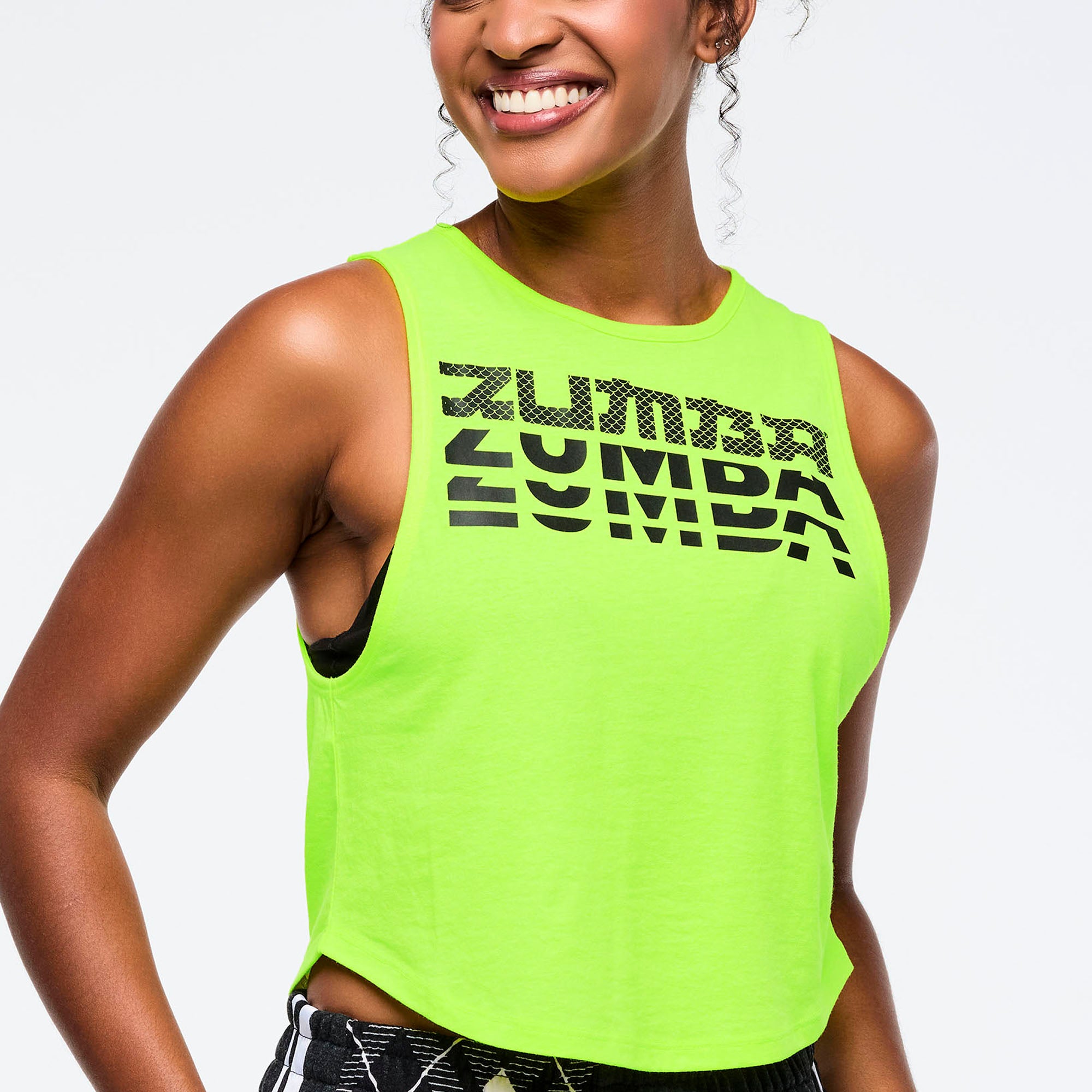 Eastern Flavor Round Hem Muscle Tank גופיה זומבה