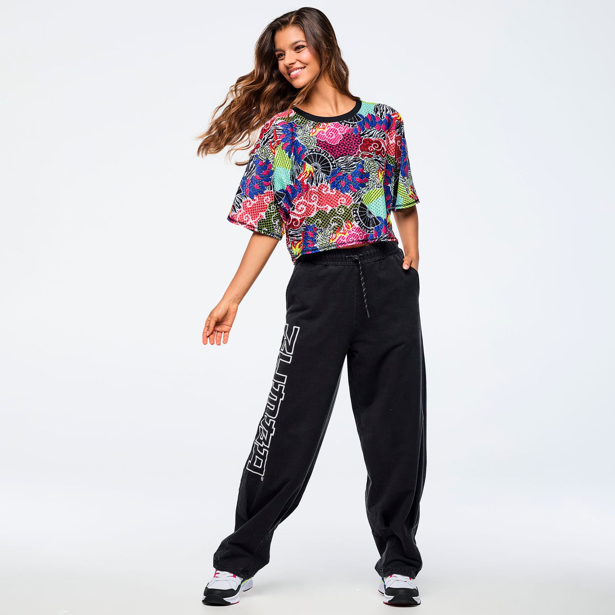 Eastern Flavor Boxy Dolman Crop Top חולצת זומבה