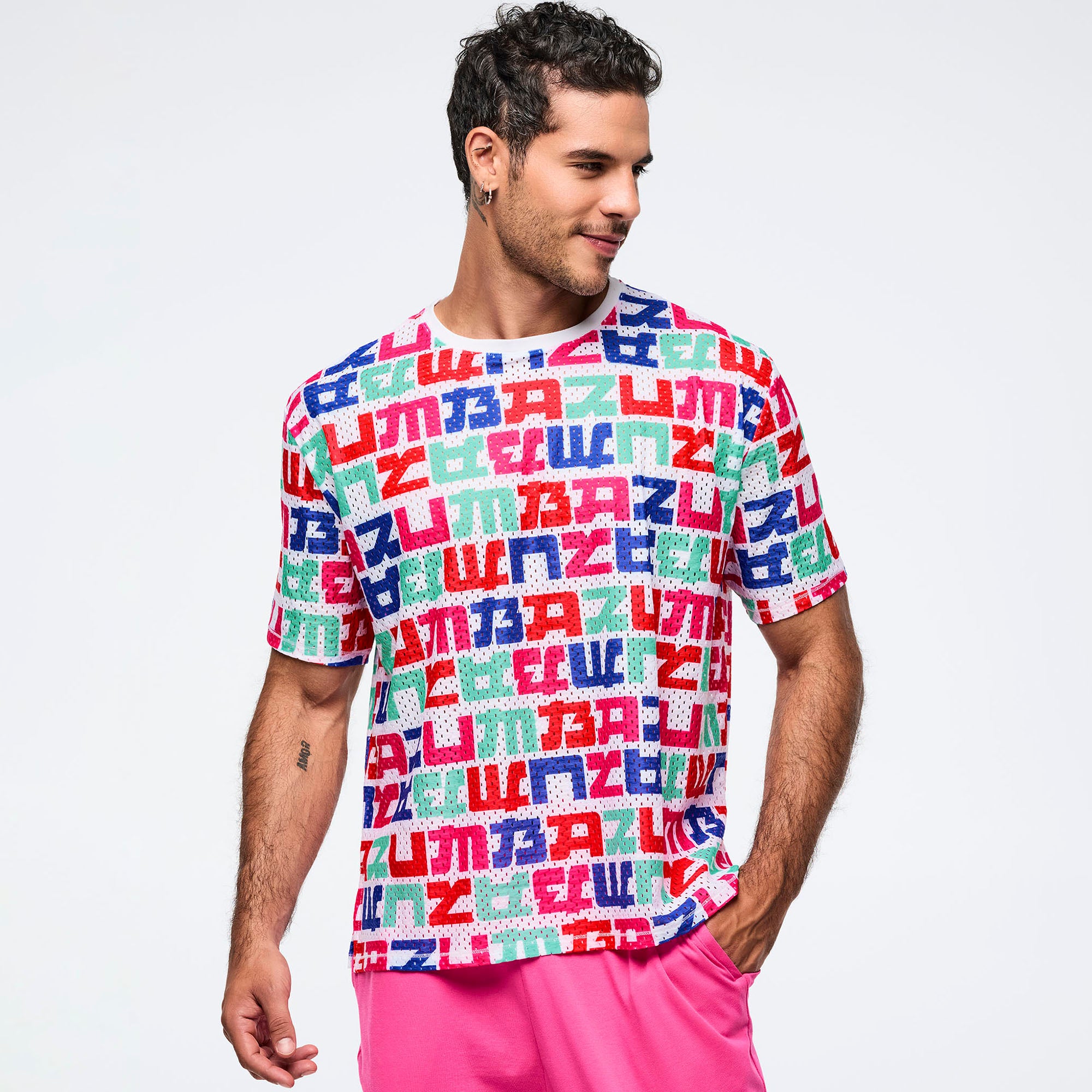Eastern Flavor Boxy Mesh Top With Side Slits חולצת זומבה