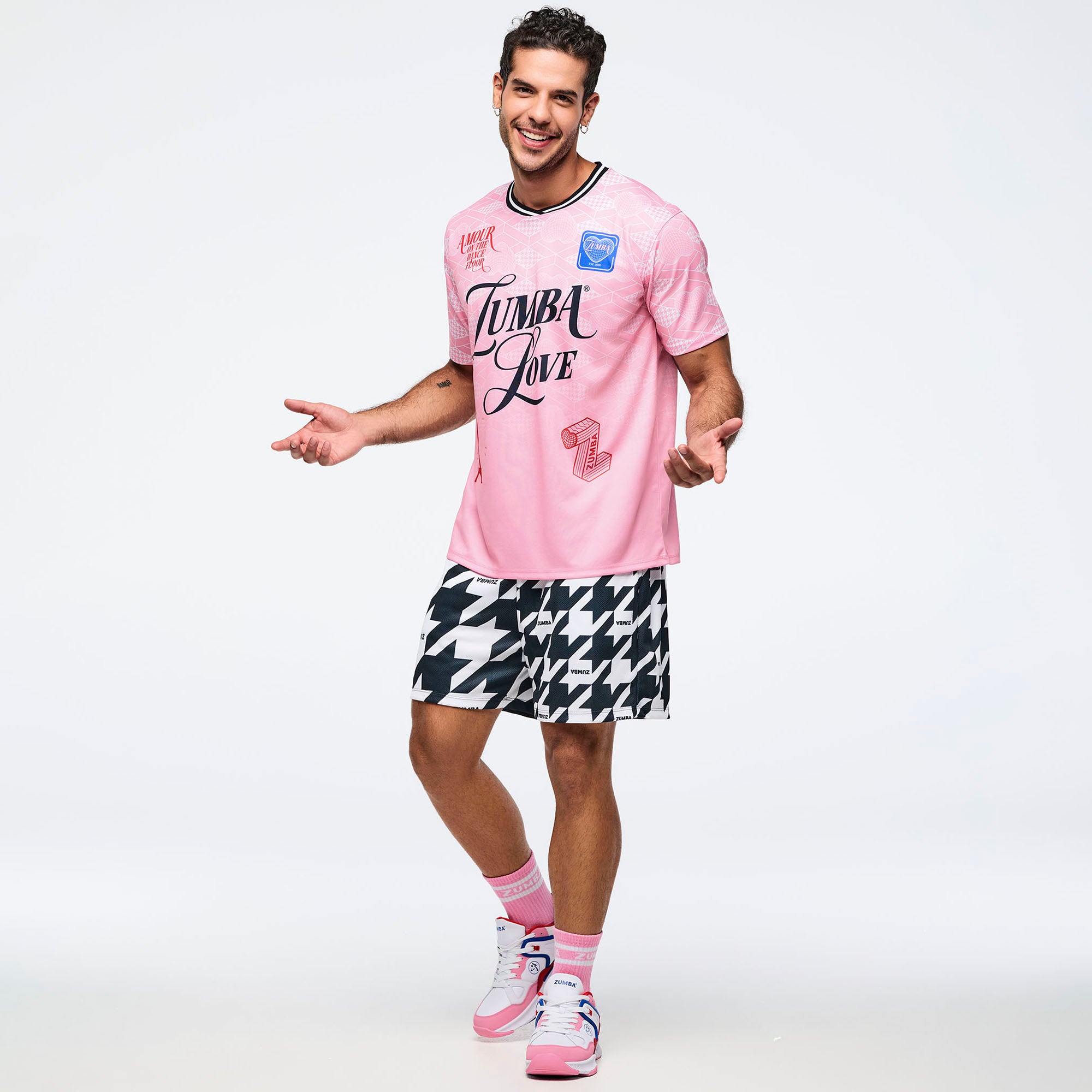 חולצת זומבה Zumba Amour Crew Neck Athletic Jersey