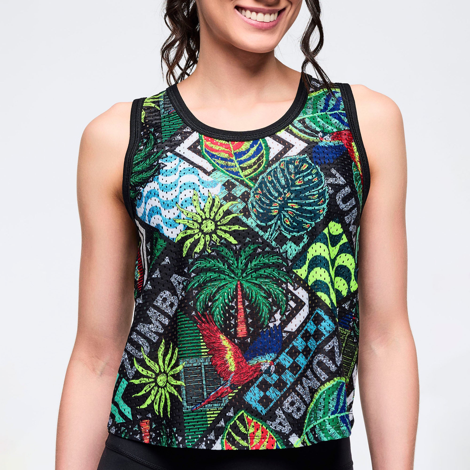 Latin Movement Mesh Tank גופיית זומבה