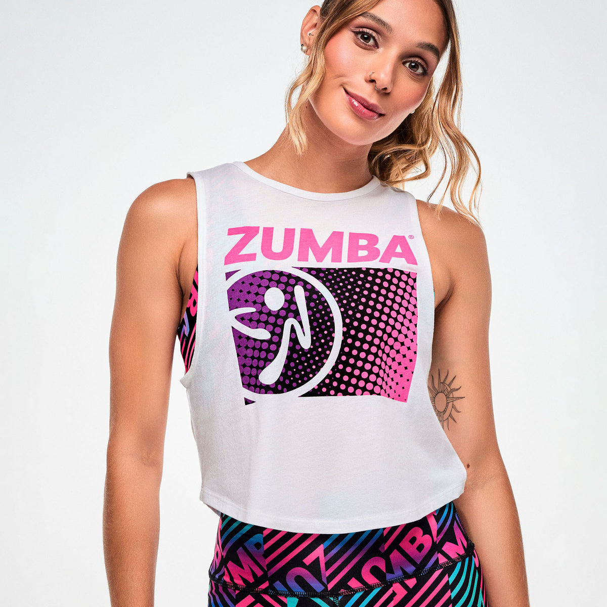Electric Feel Crop Muscle Tank