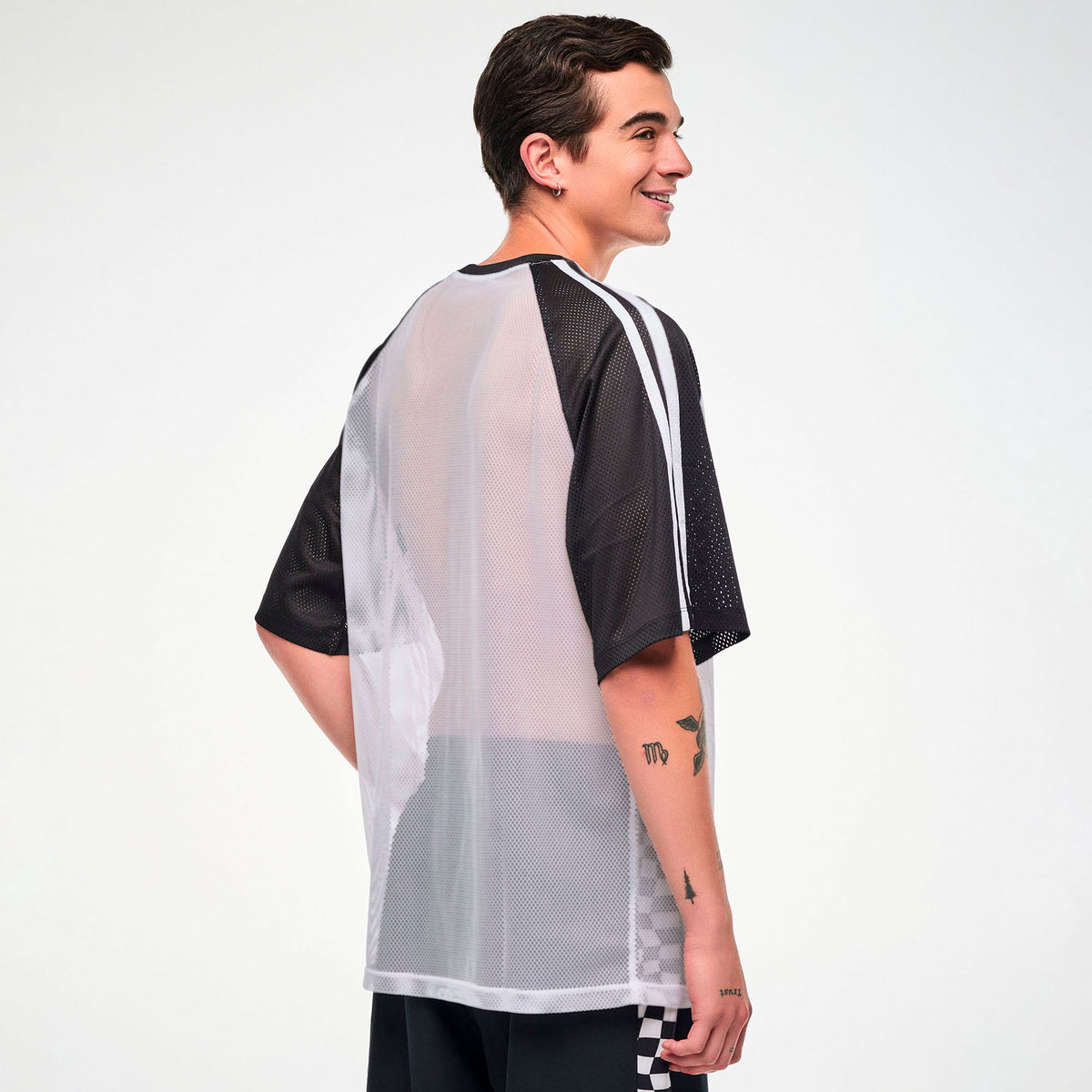 Electric Feel Oversized Mesh Raglan Top