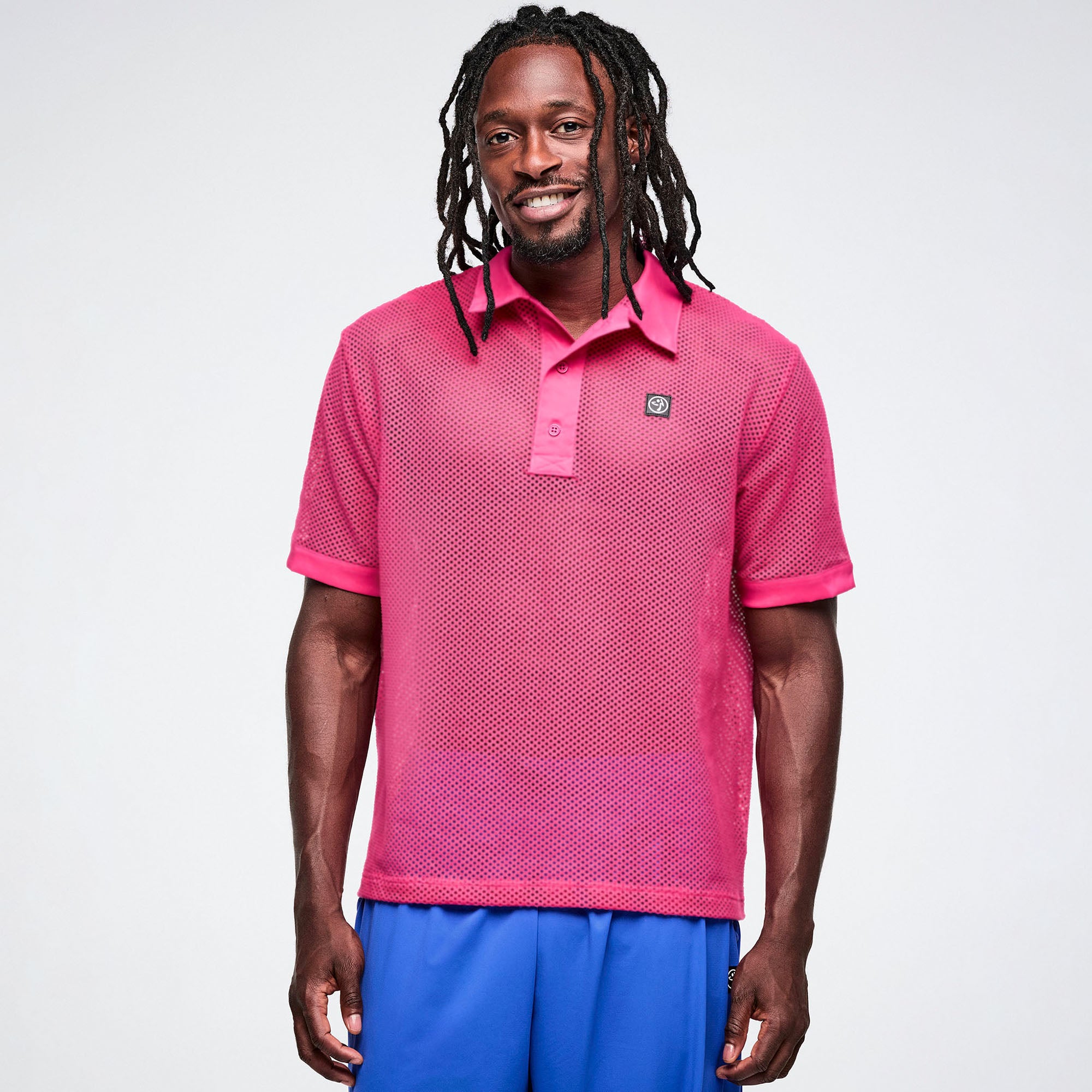 Color Spree Oversized Mesh Polo
