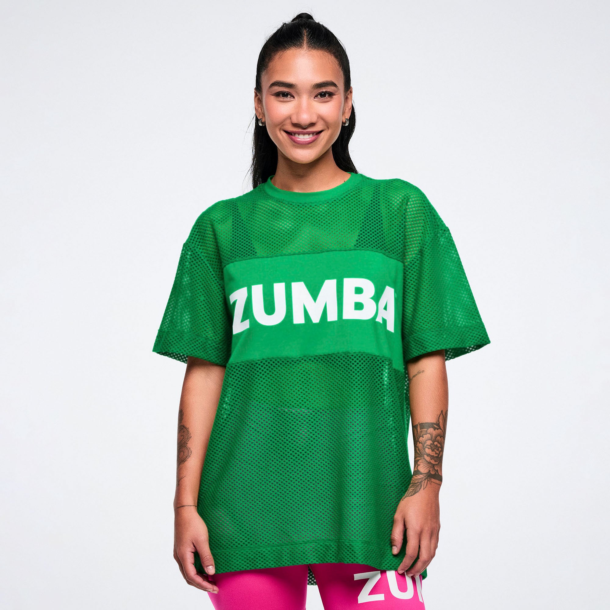 Color Spree Boxy Mesh Top