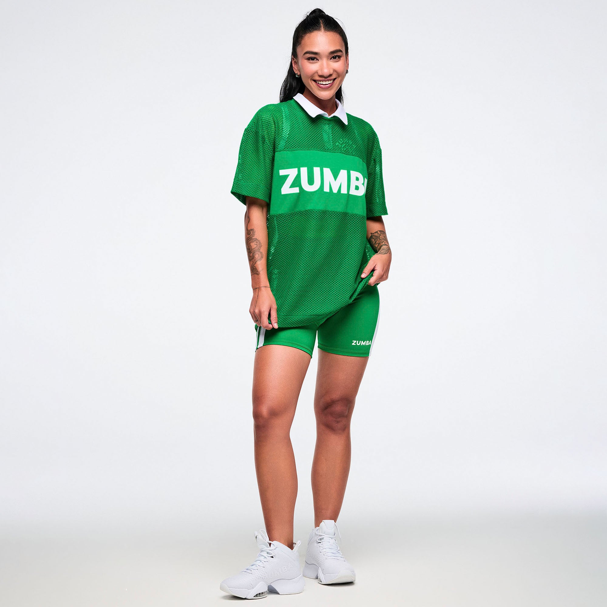 Color Spree Boxy Mesh Top