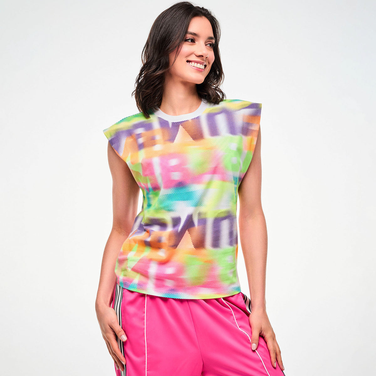 Electric Feel Muscle Tank With Extended Shoulder