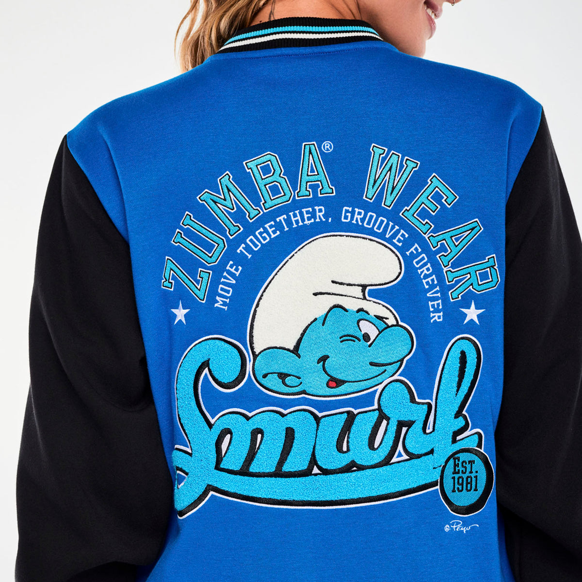 Zumba X The Smurfs Varsity Jacket