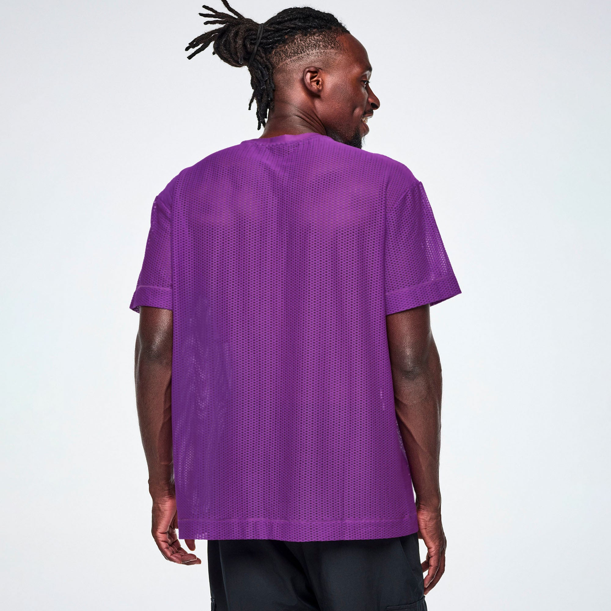 Ultrabright Mesh Boxy Top purple
