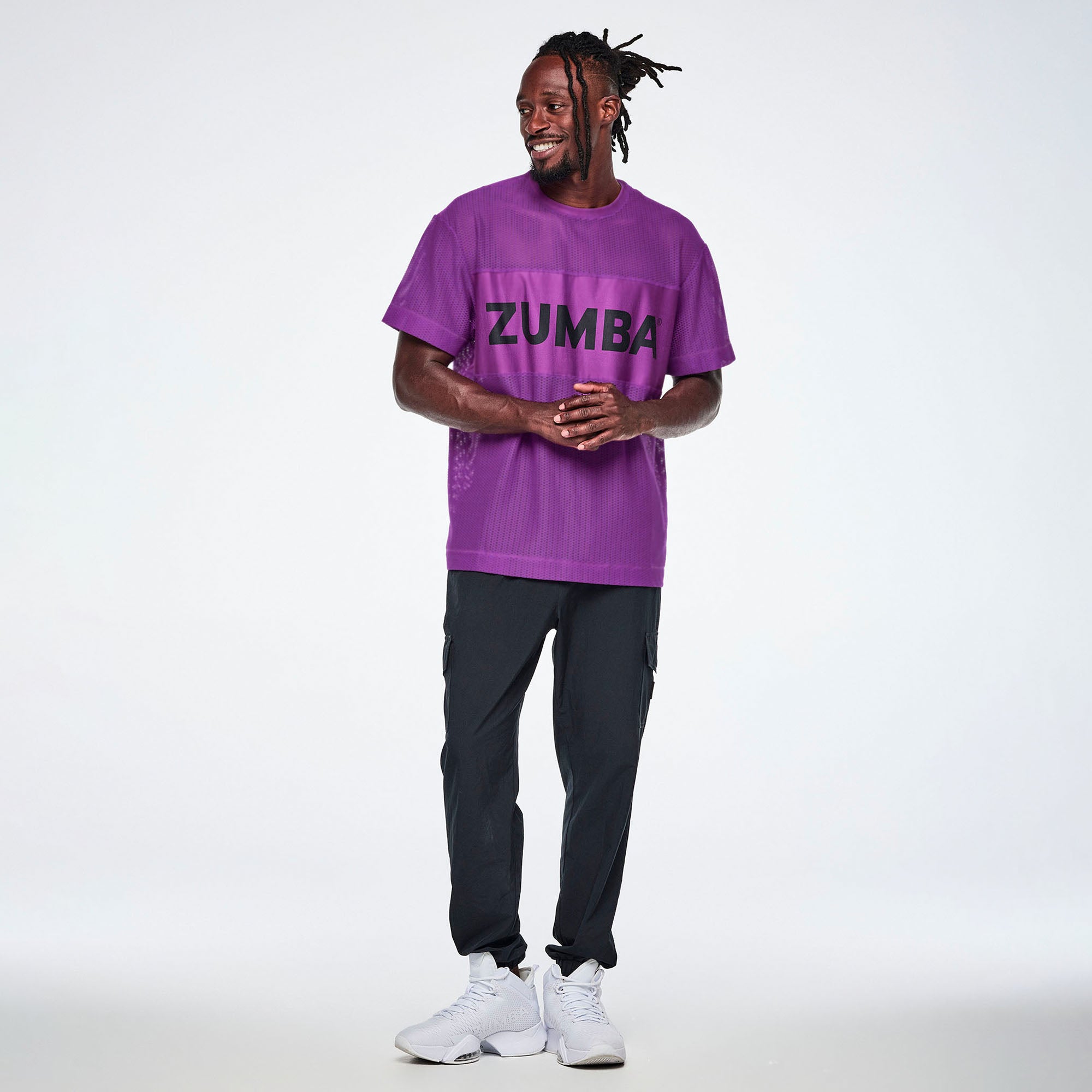 Ultrabright Mesh Boxy Top purple