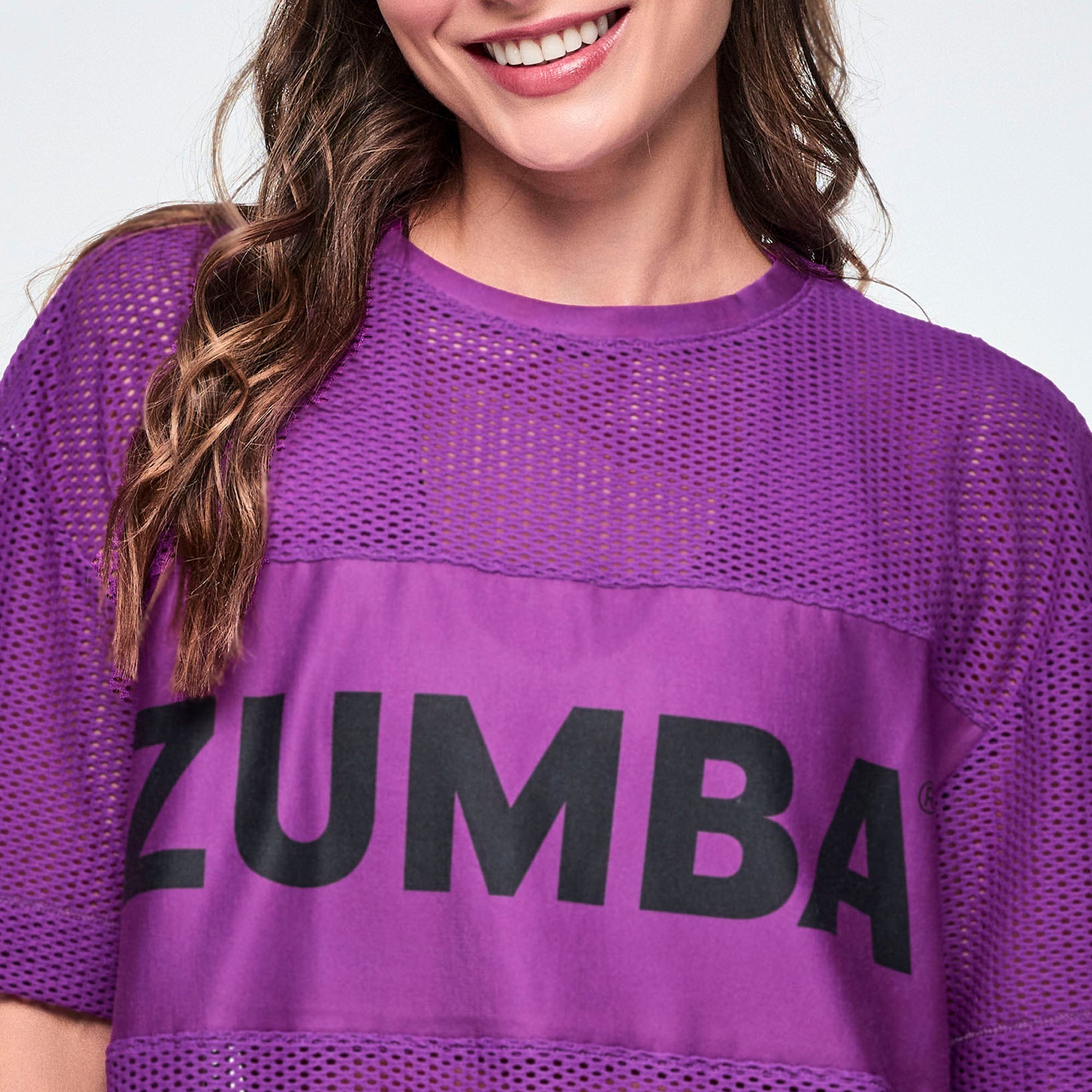 Ultrabright Mesh Boxy Top purple