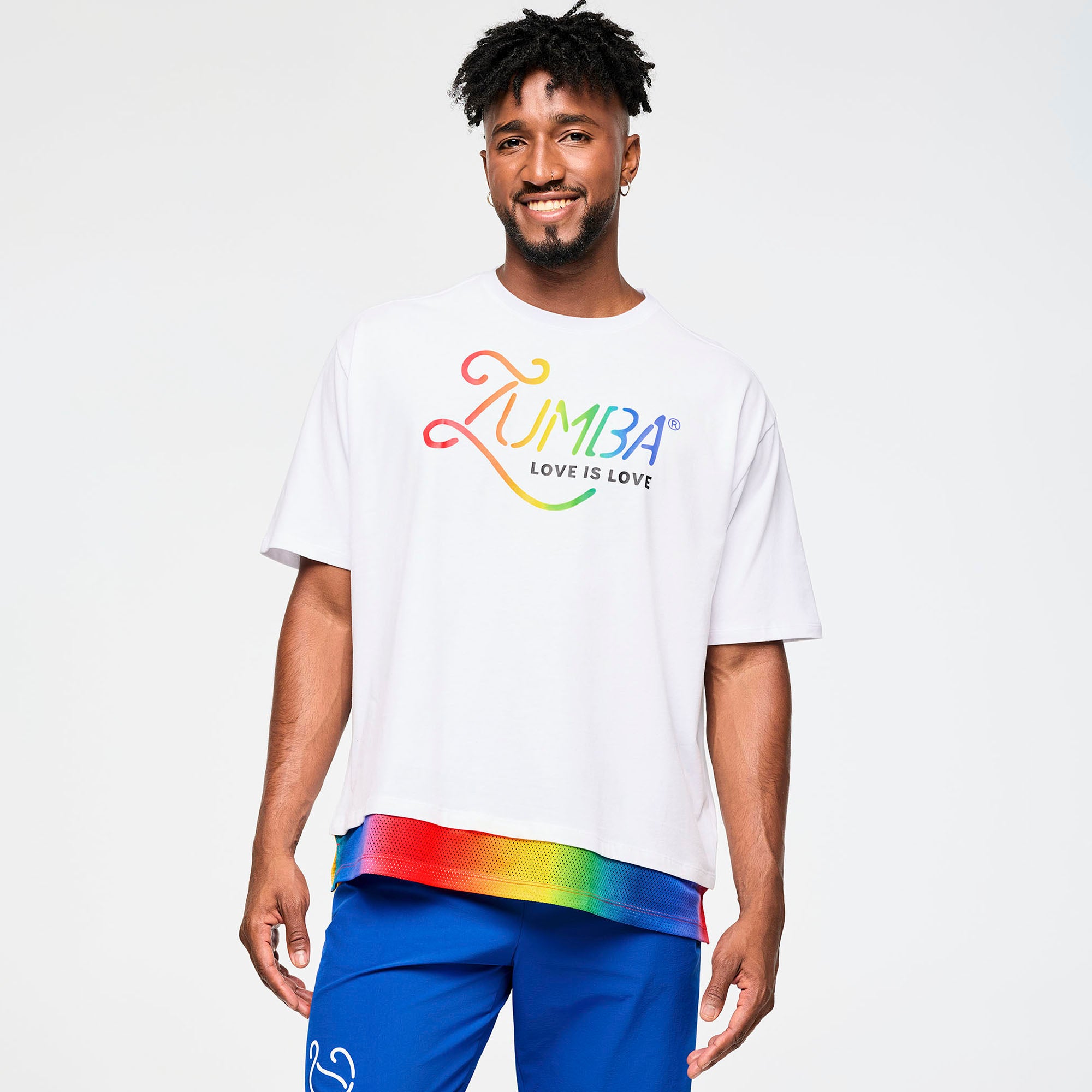 Zumba Men's Crew Neck Tee With Double Layered Hem חולצת זומבה
