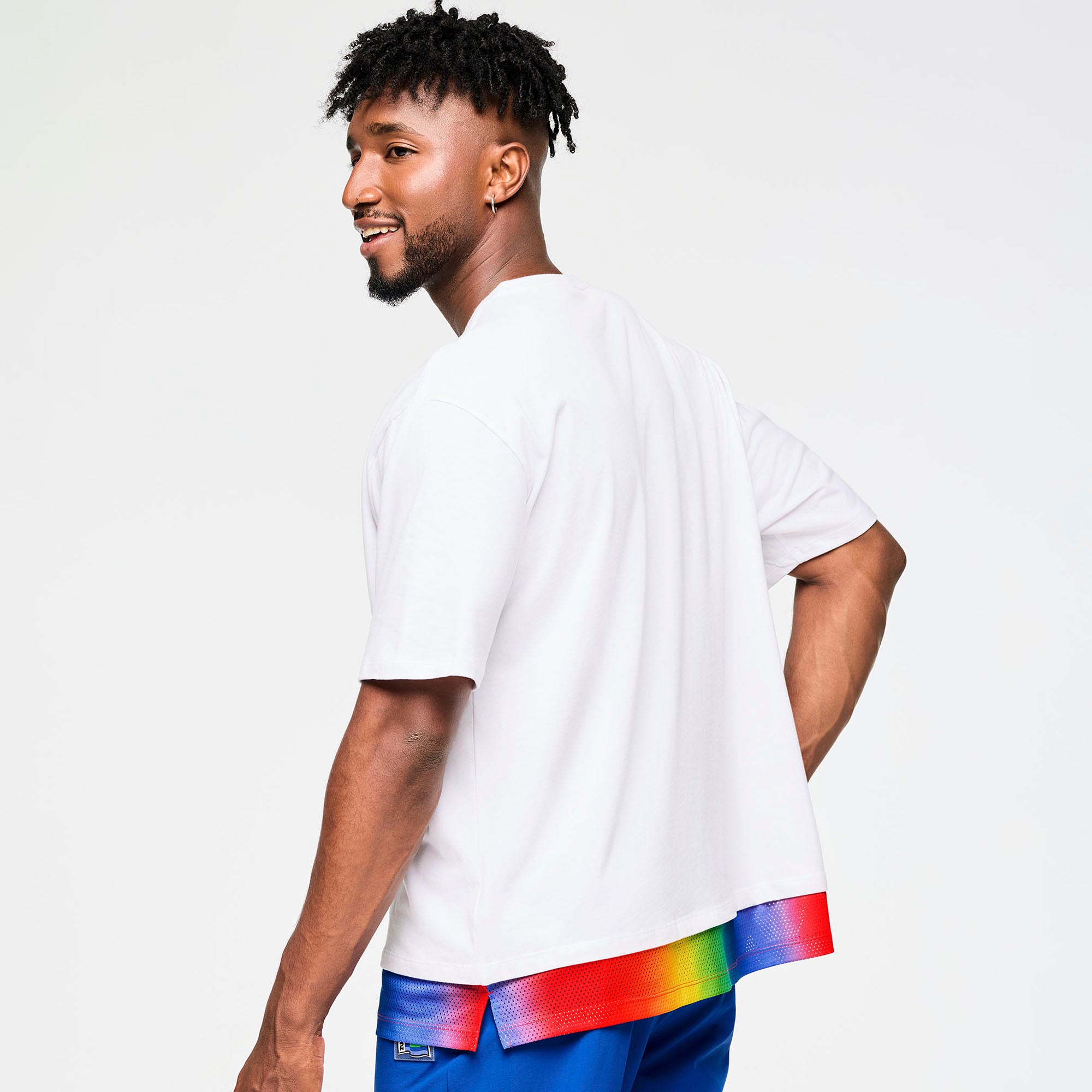 Zumba Men's Crew Neck Tee With Double Layered Hem חולצת זומבה