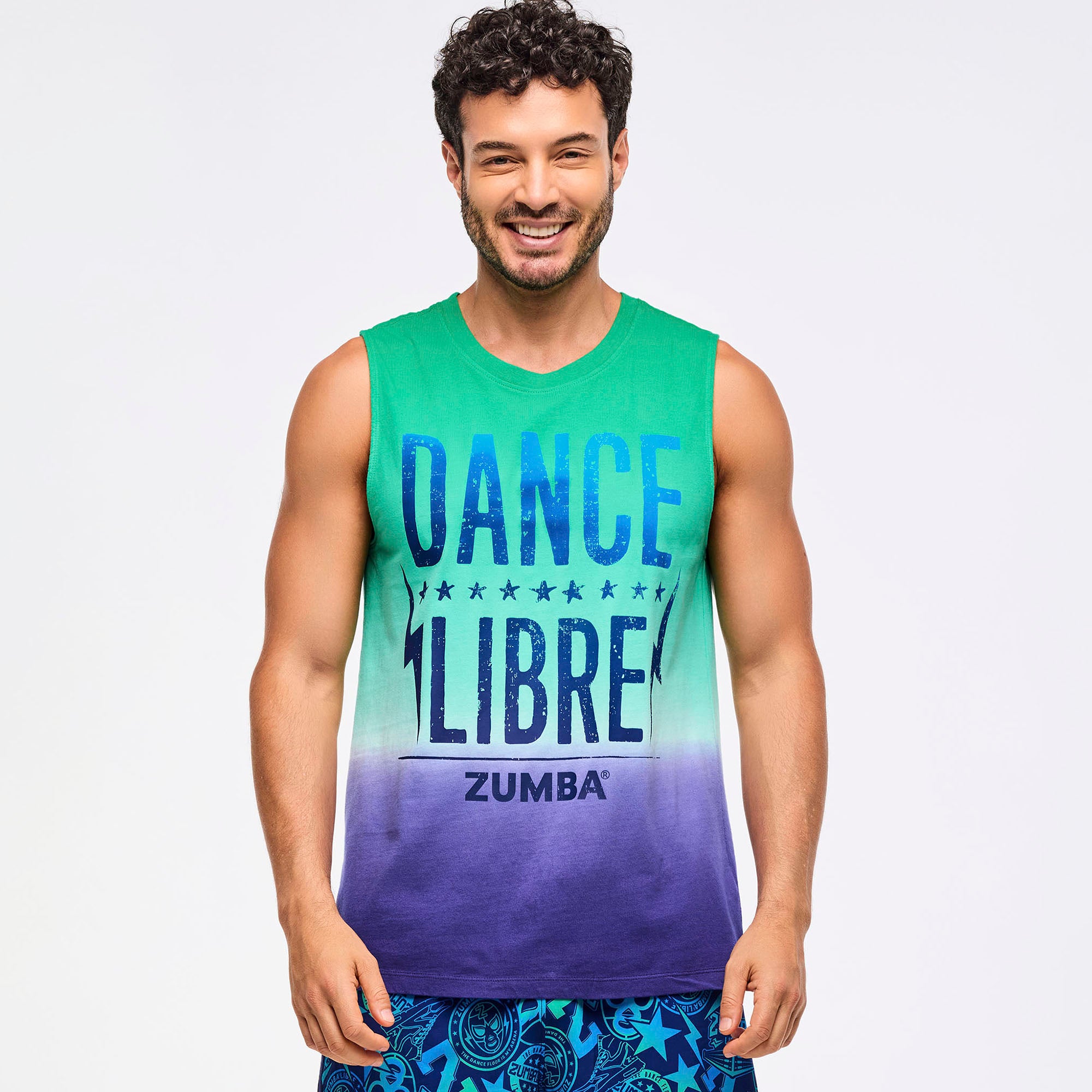Zumba Libre Men's Wide Shoulder Tank- Bold Black גופיה זומבה