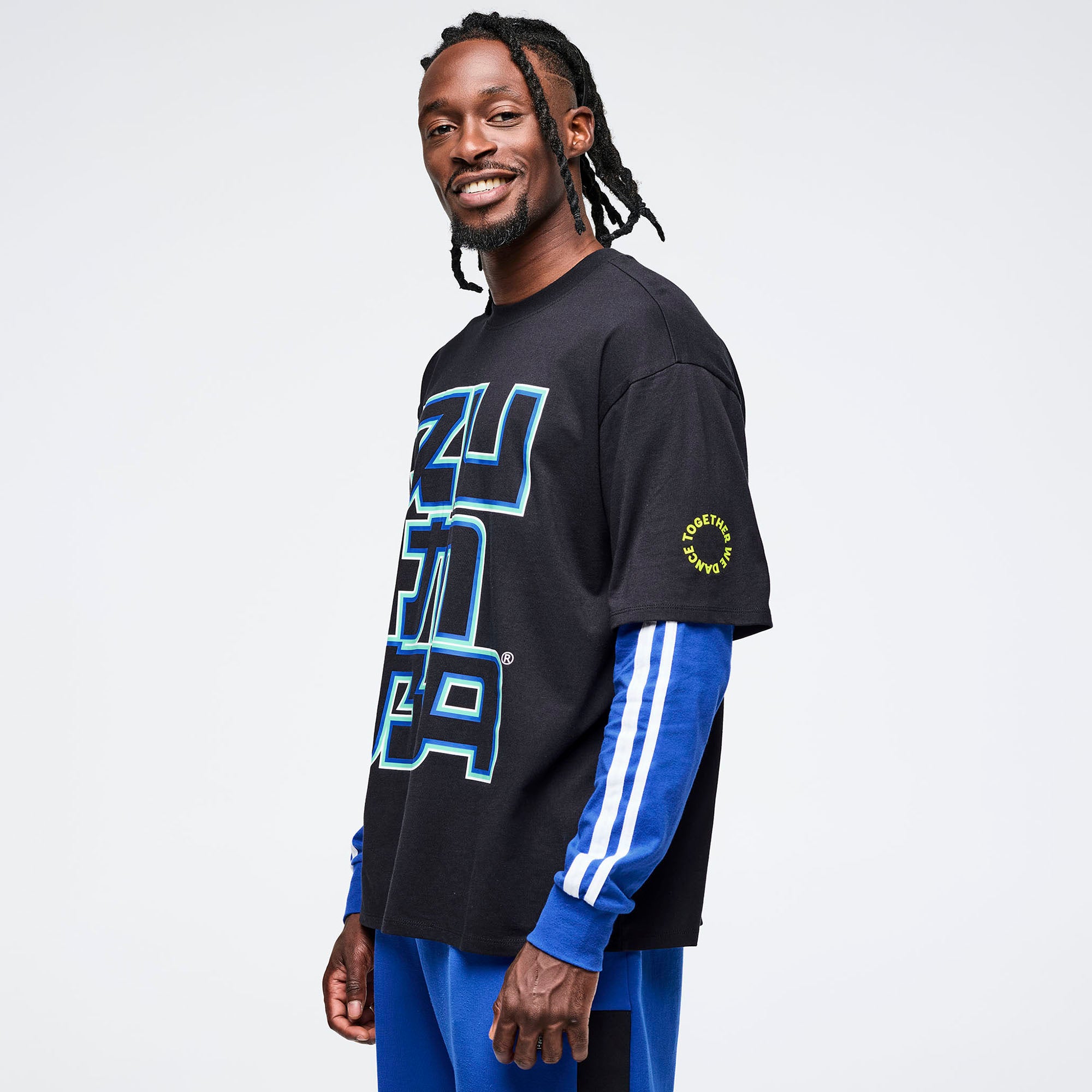 Eastern Flavor Men's Oversized Crew Neck Tee - Bold Black
