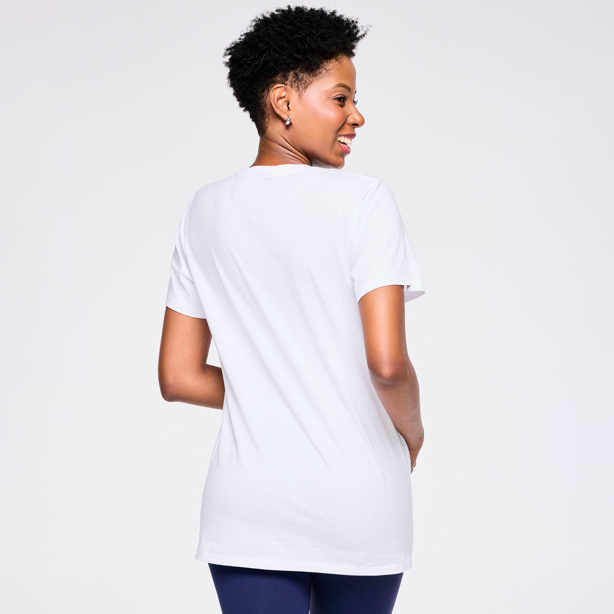 Zumba Out Loud Crew Neck Tee - White חולצת זומבה