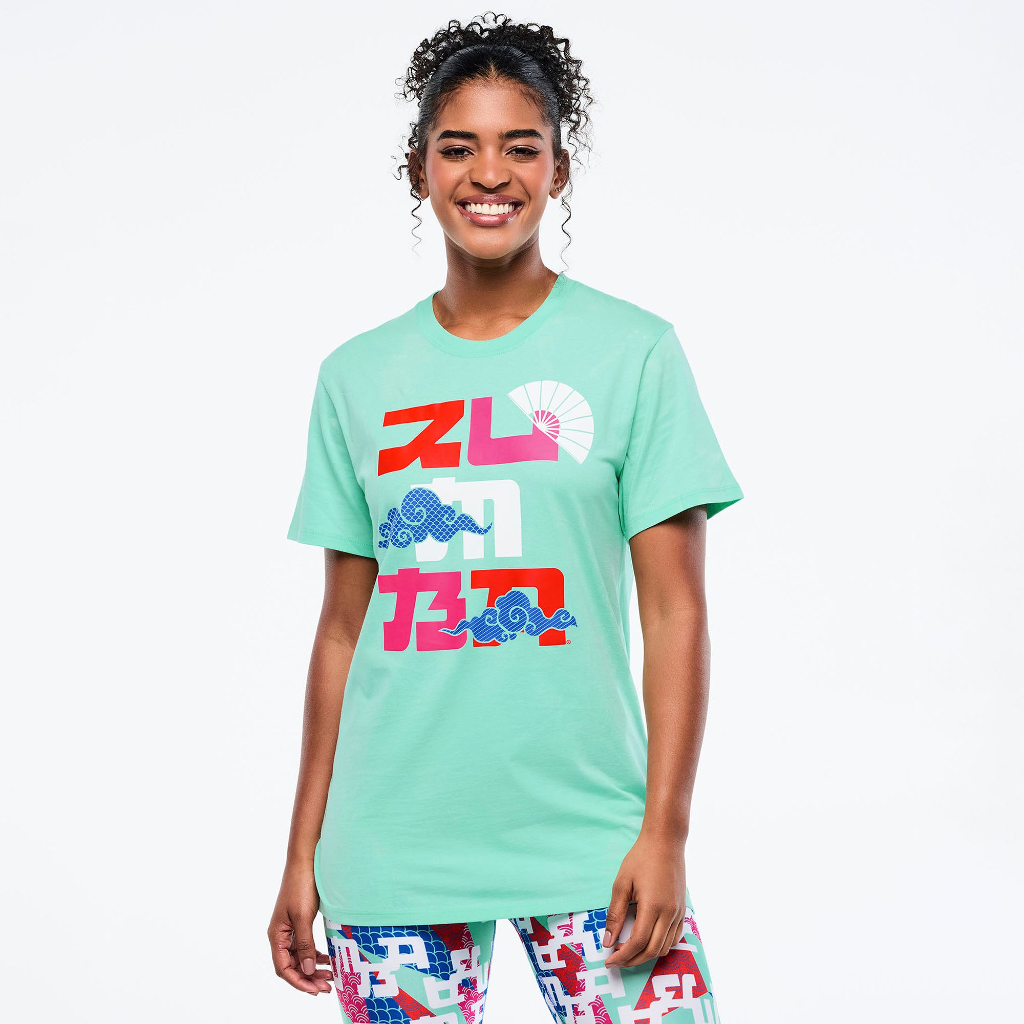 Eastern Flavor Crew Neck Tee - Light Green חולצה T זומבה