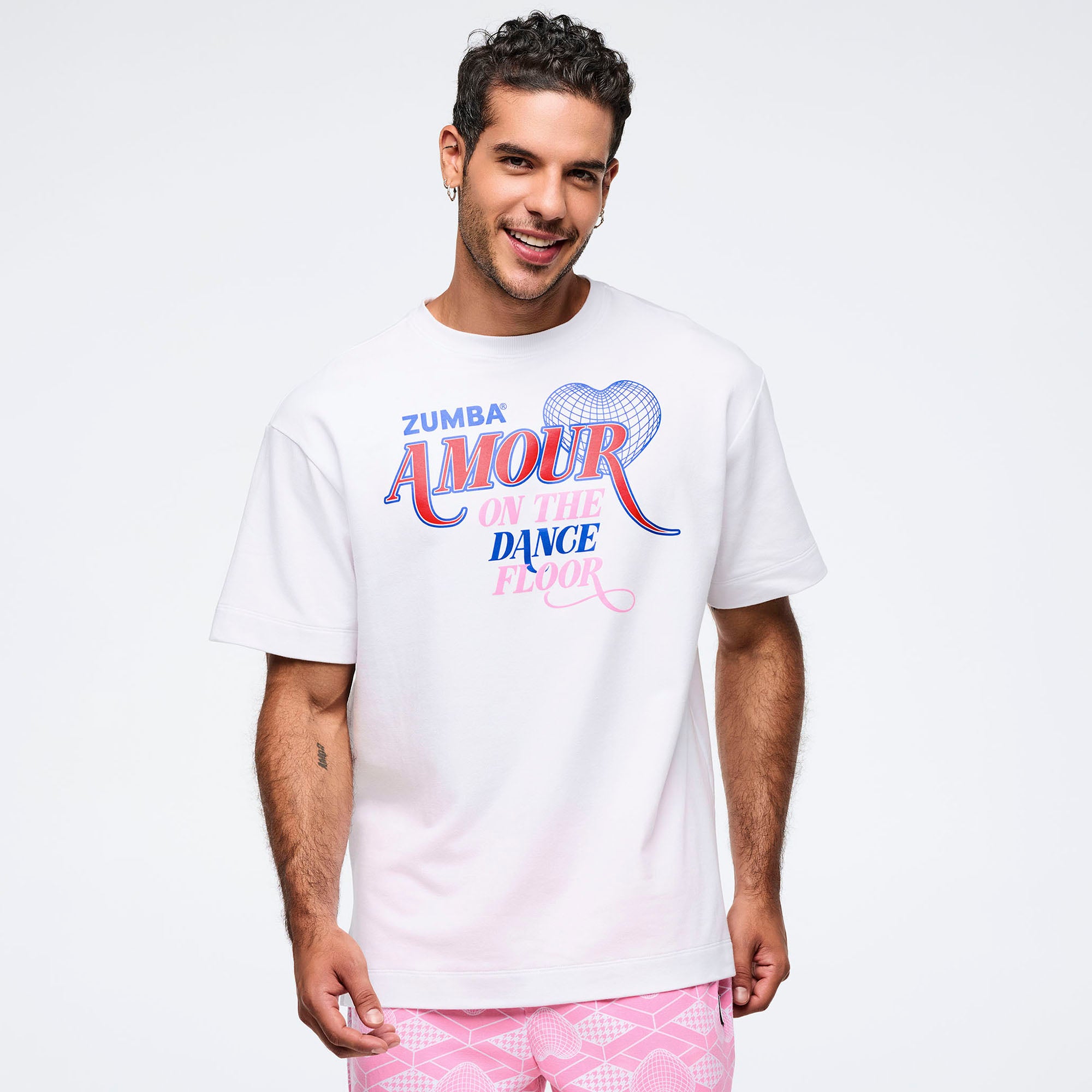 חולצת זומבה Zumba Amour Oversized Crew Neck Top