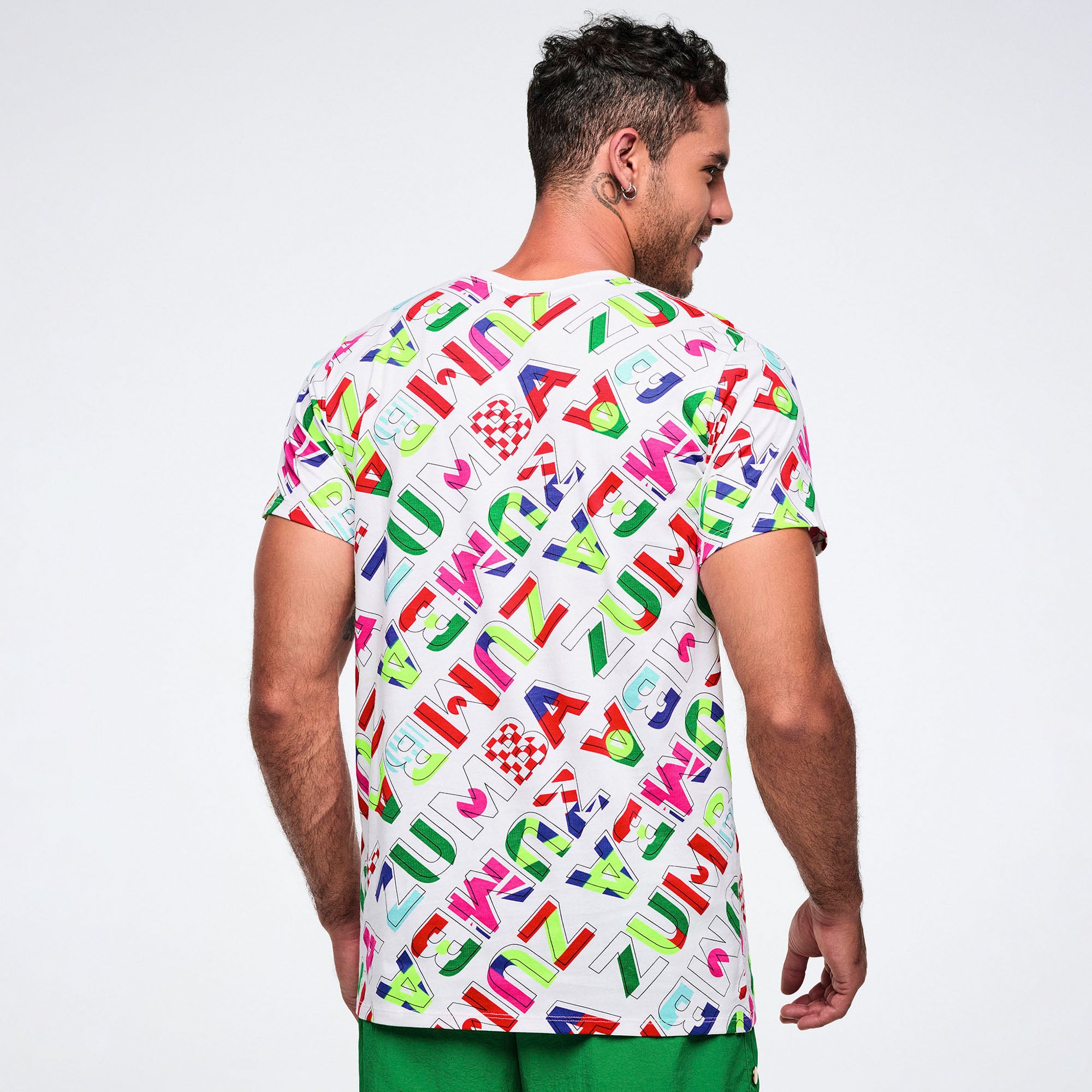 Worldwide Unisex Crew Neck Tee - White/Red חולצת זומבה