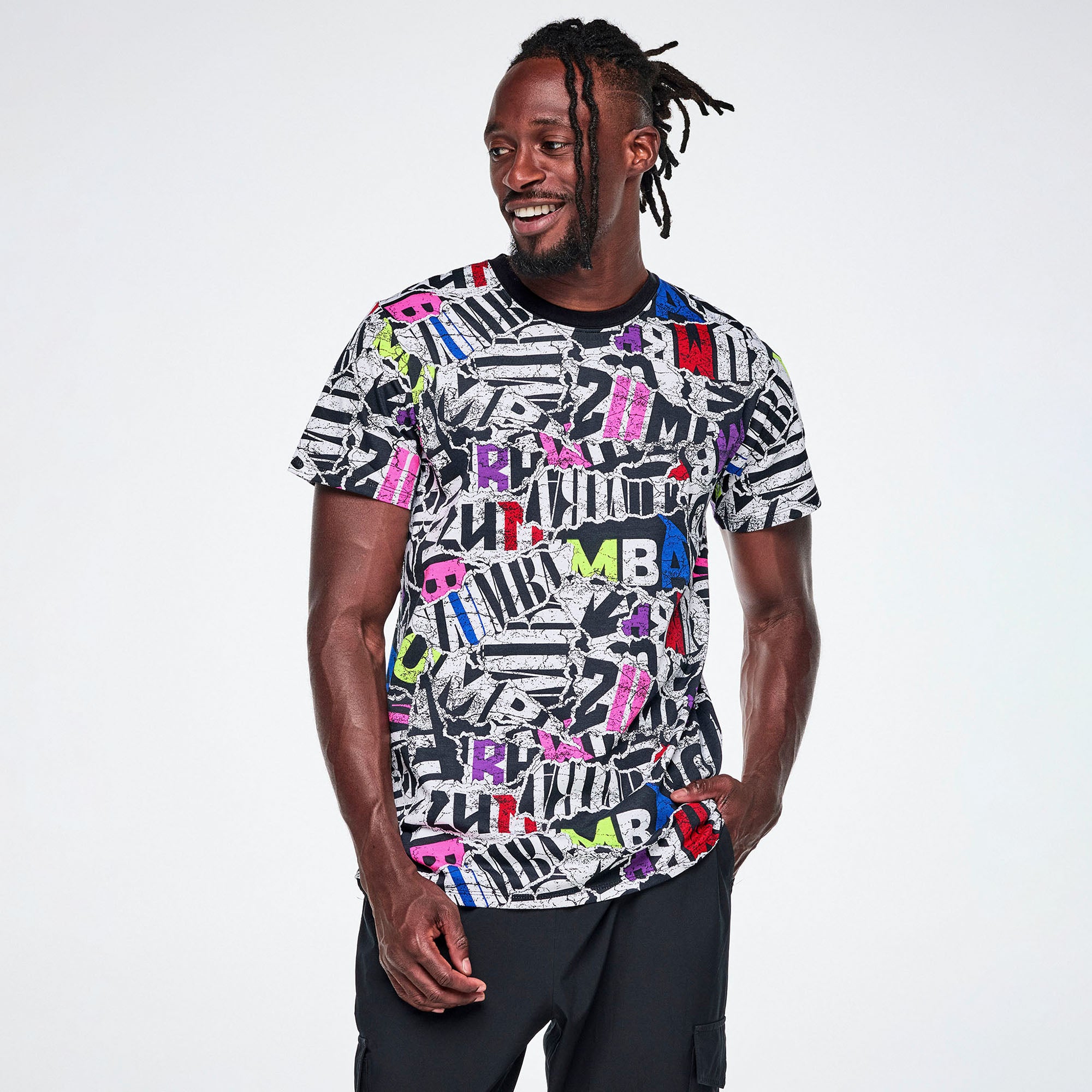 Rock ‘n’ Roll Unisex Crew Neck Tee - Black/White