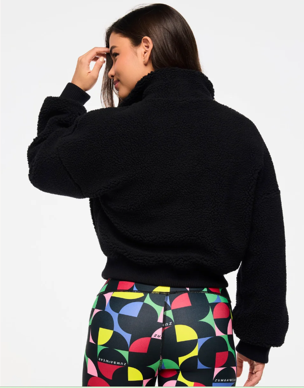 Zumba Haus High Neck Sherpa Jacket