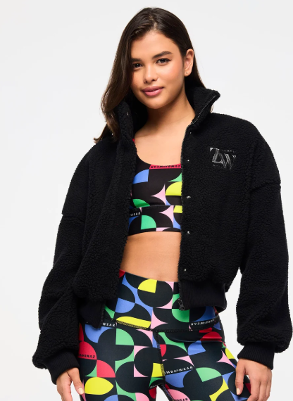Zumba Haus High Neck Sherpa Jacket