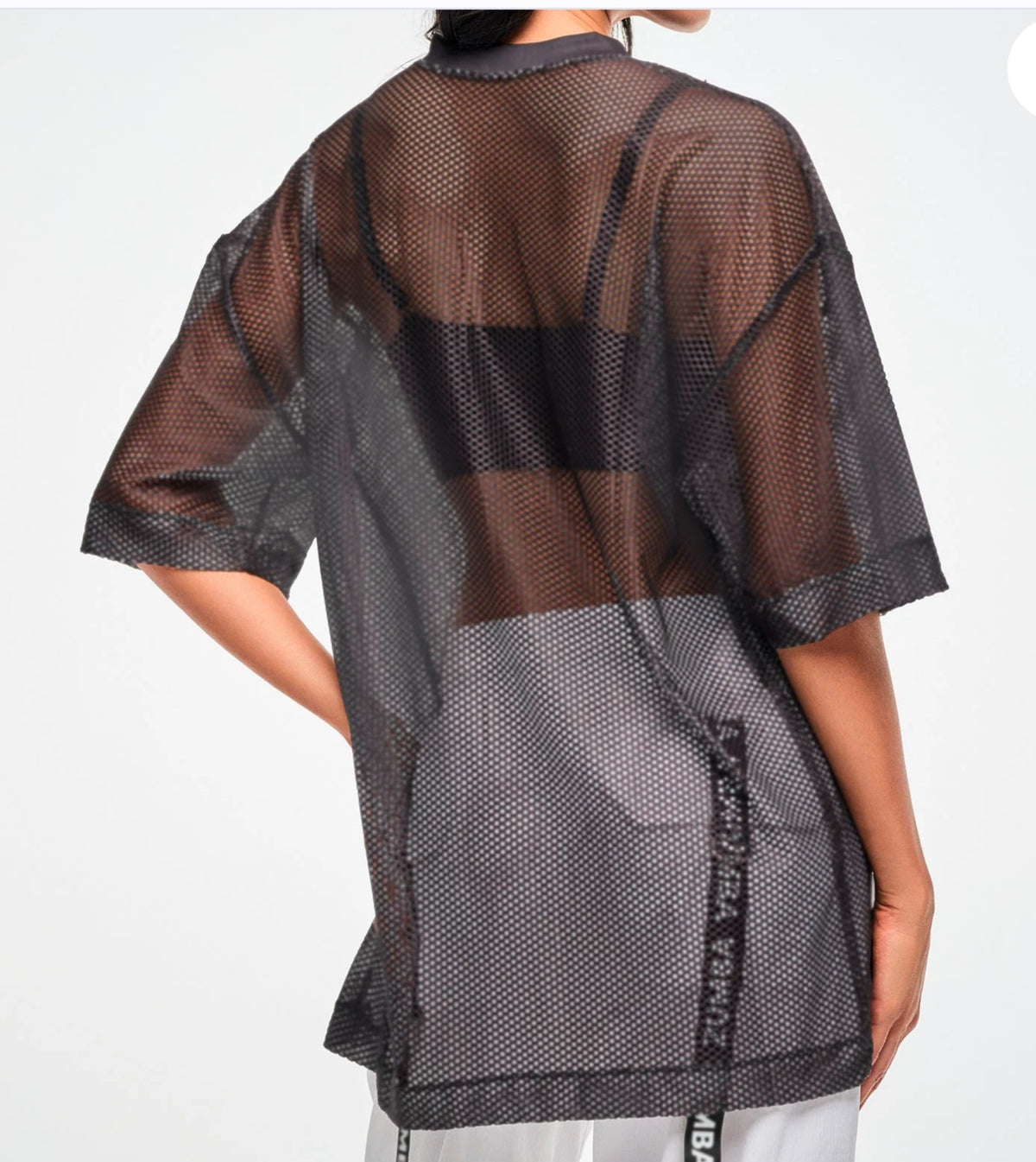 Zumba Basic Mesh Crew Neck Top black