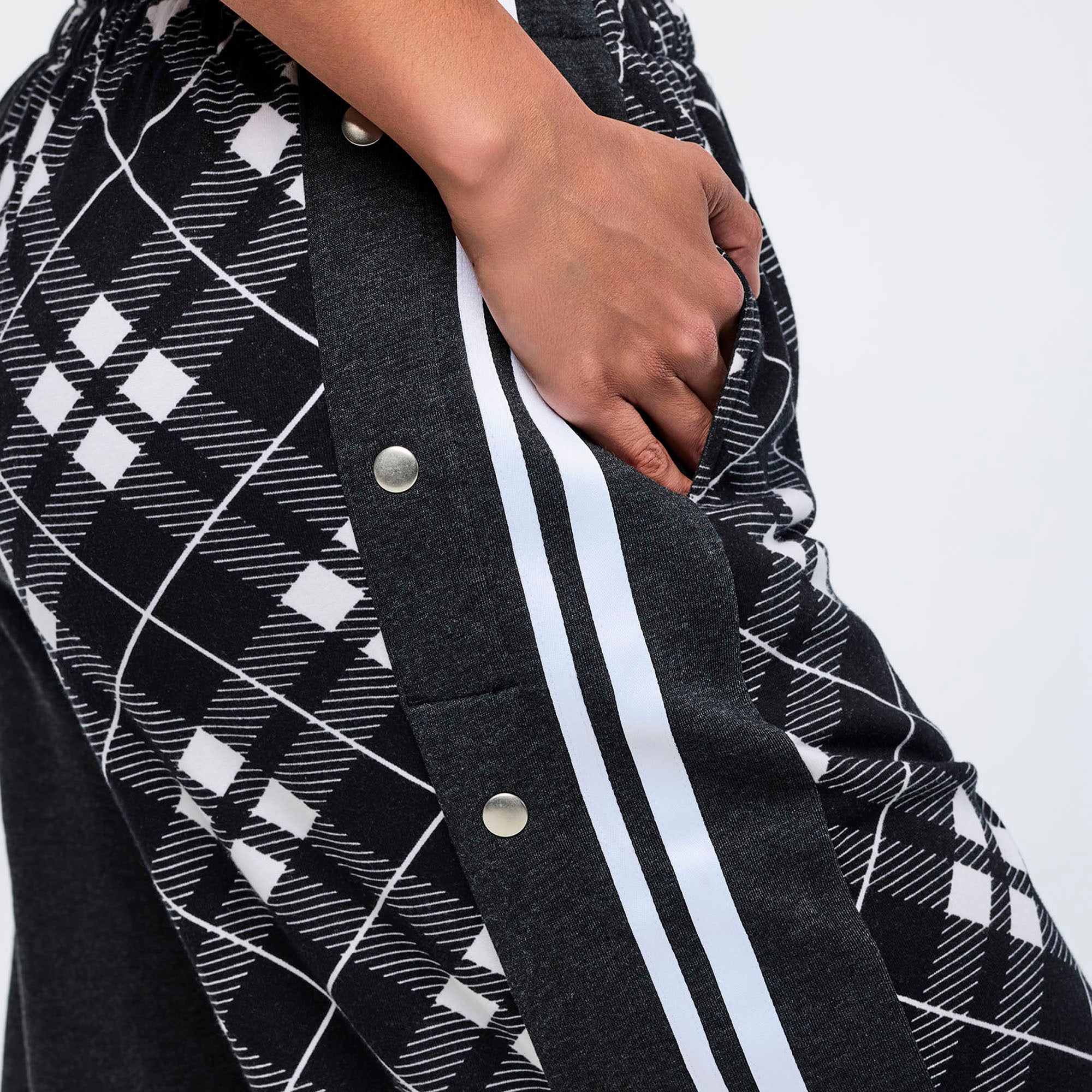 Eastern Flavor Wide Leg Pants With Wide Side Snap Placket מכנס זומבה