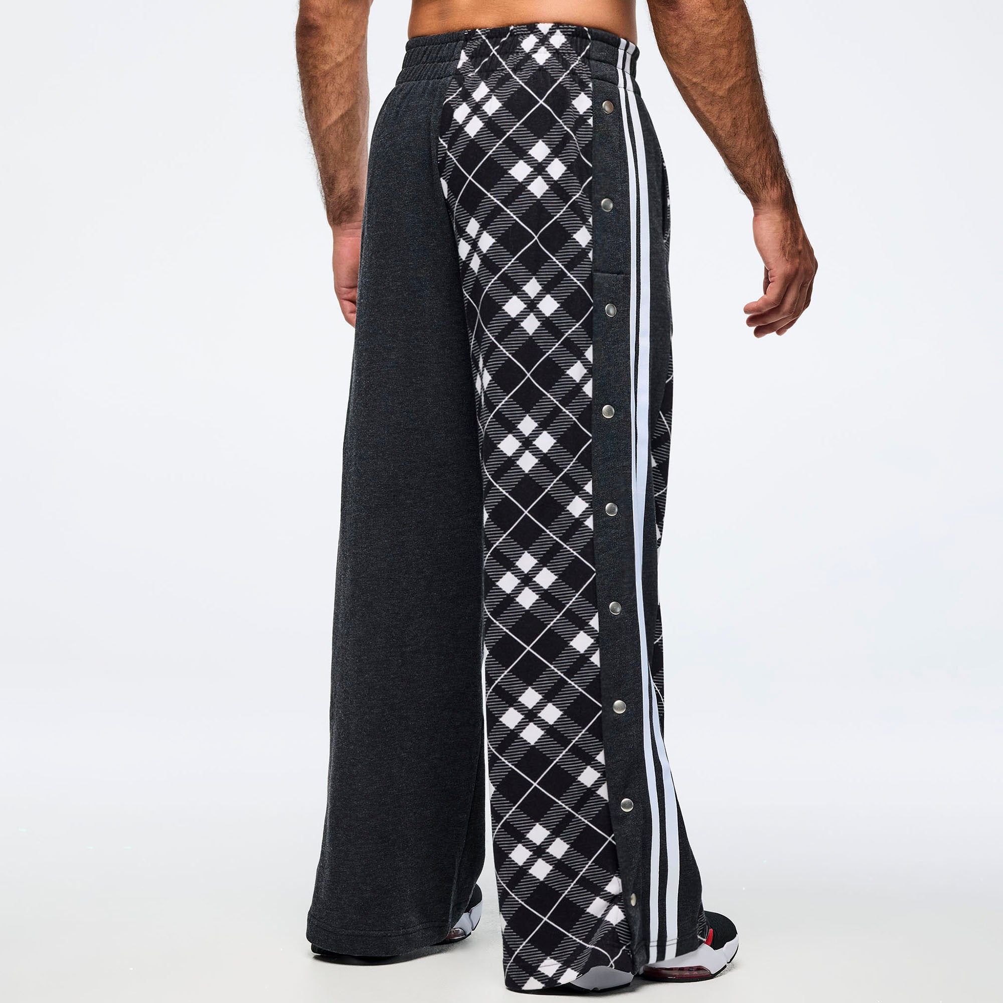 Eastern Flavor Wide Leg Pants With Wide Side Snap Placket מכנס זומבה