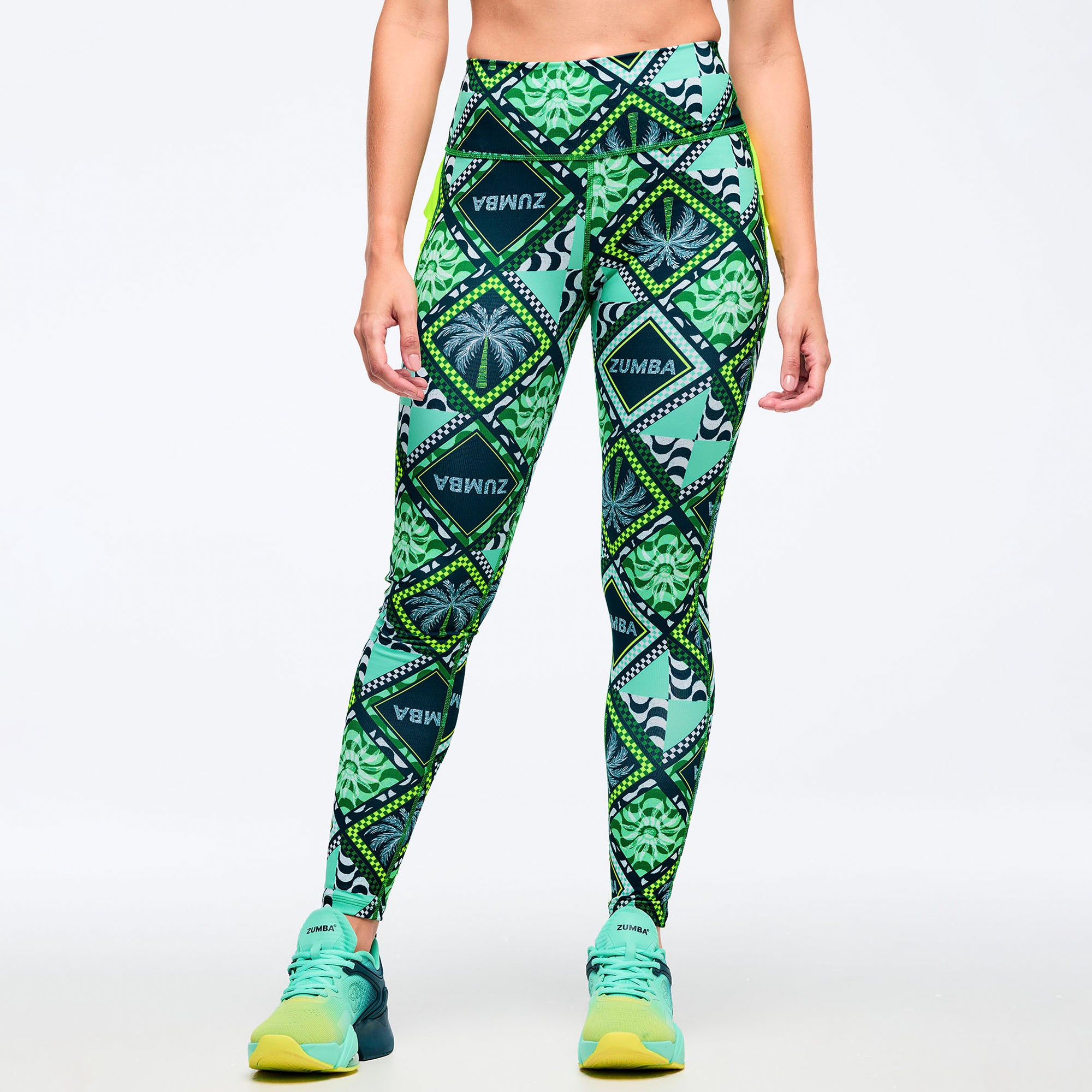 Latin Movement Z-Lift High Waisted Ruffle Back Ankle Leggings טייץ זומבה