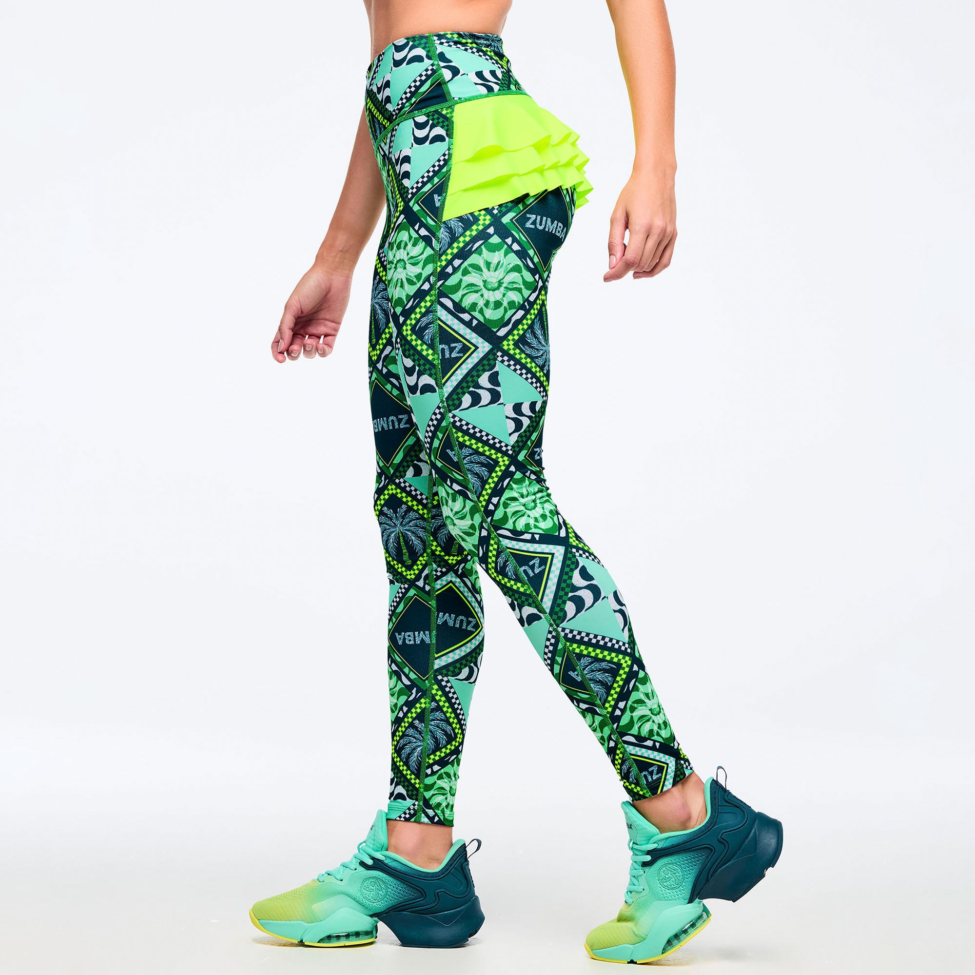 Latin Movement Z-Lift High Waisted Ruffle Back Ankle Leggings טייץ זומבה