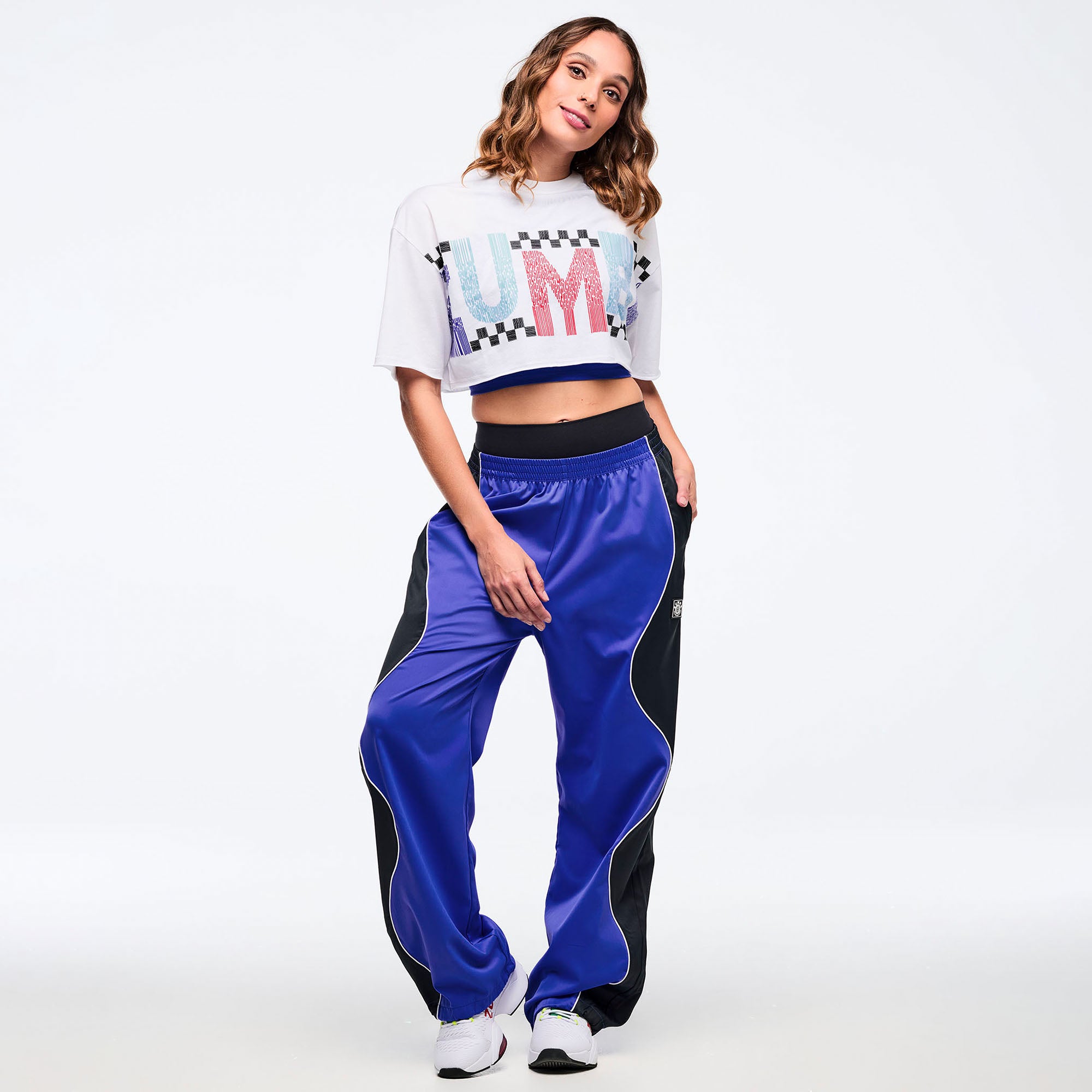 Latin Movement Wavy Track Pants - So Into Blue מכנס זומבה