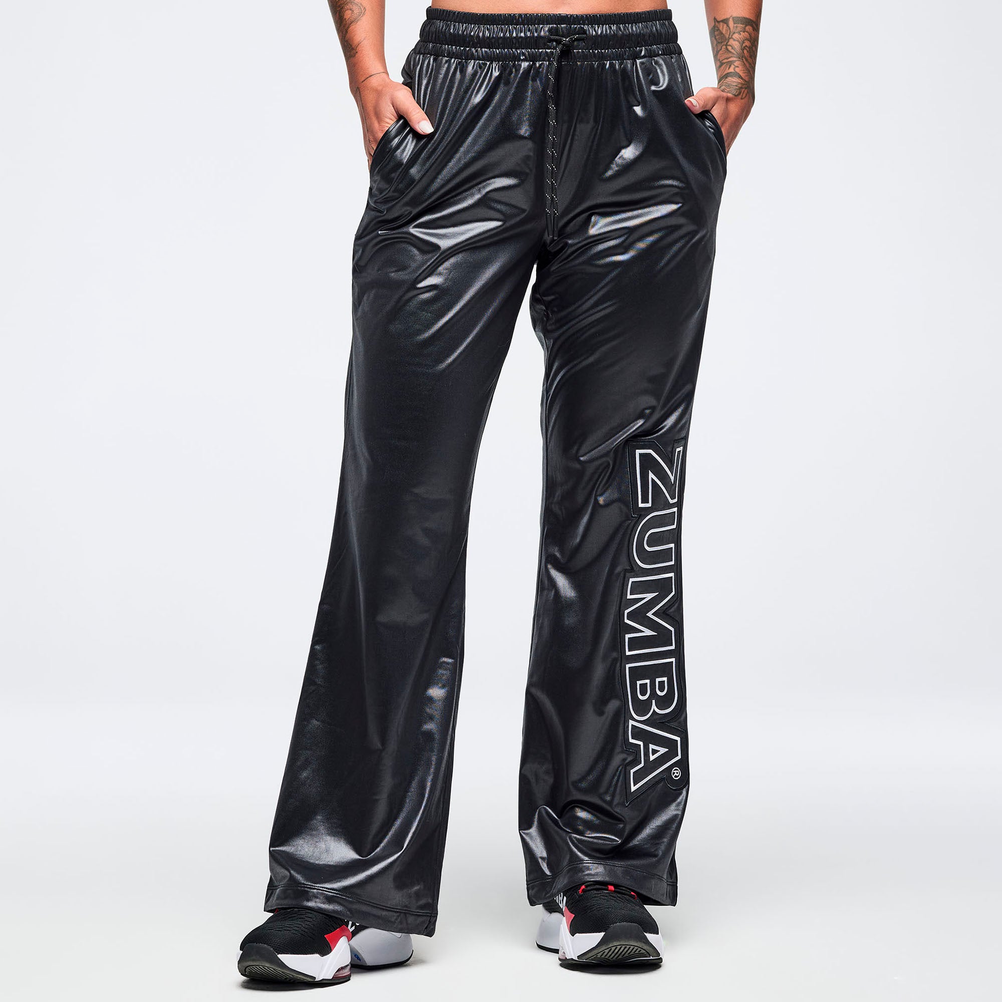 Eastern Flavor Wide Leg Track Pants-מכנס זומבה