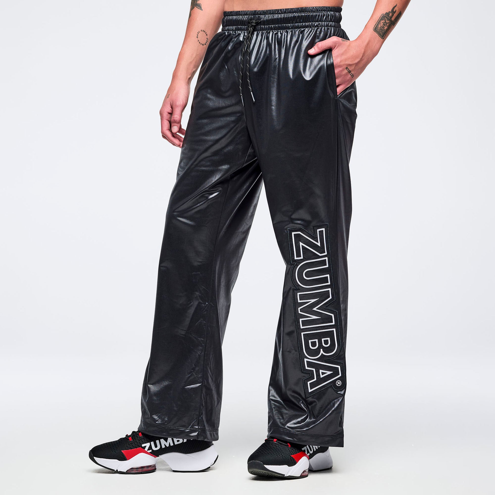 Eastern Flavor Wide Leg Track Pants-מכנס זומבה
