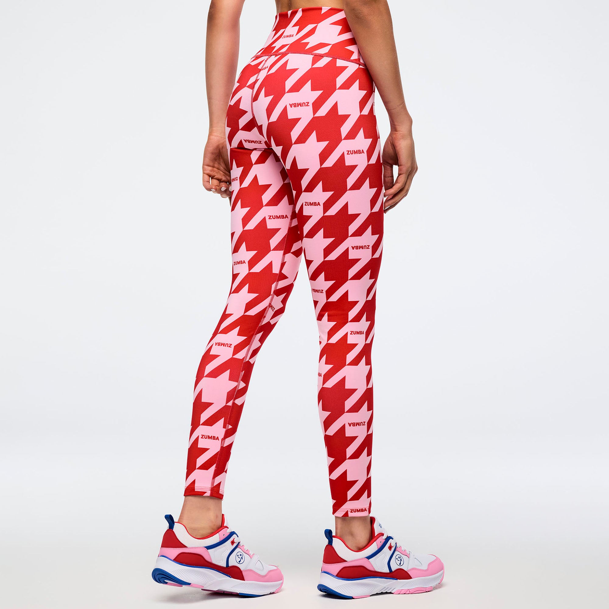 מכנס זומבה Zumba Amour magic High Waisted Ankle Leggings - Red/Pink
